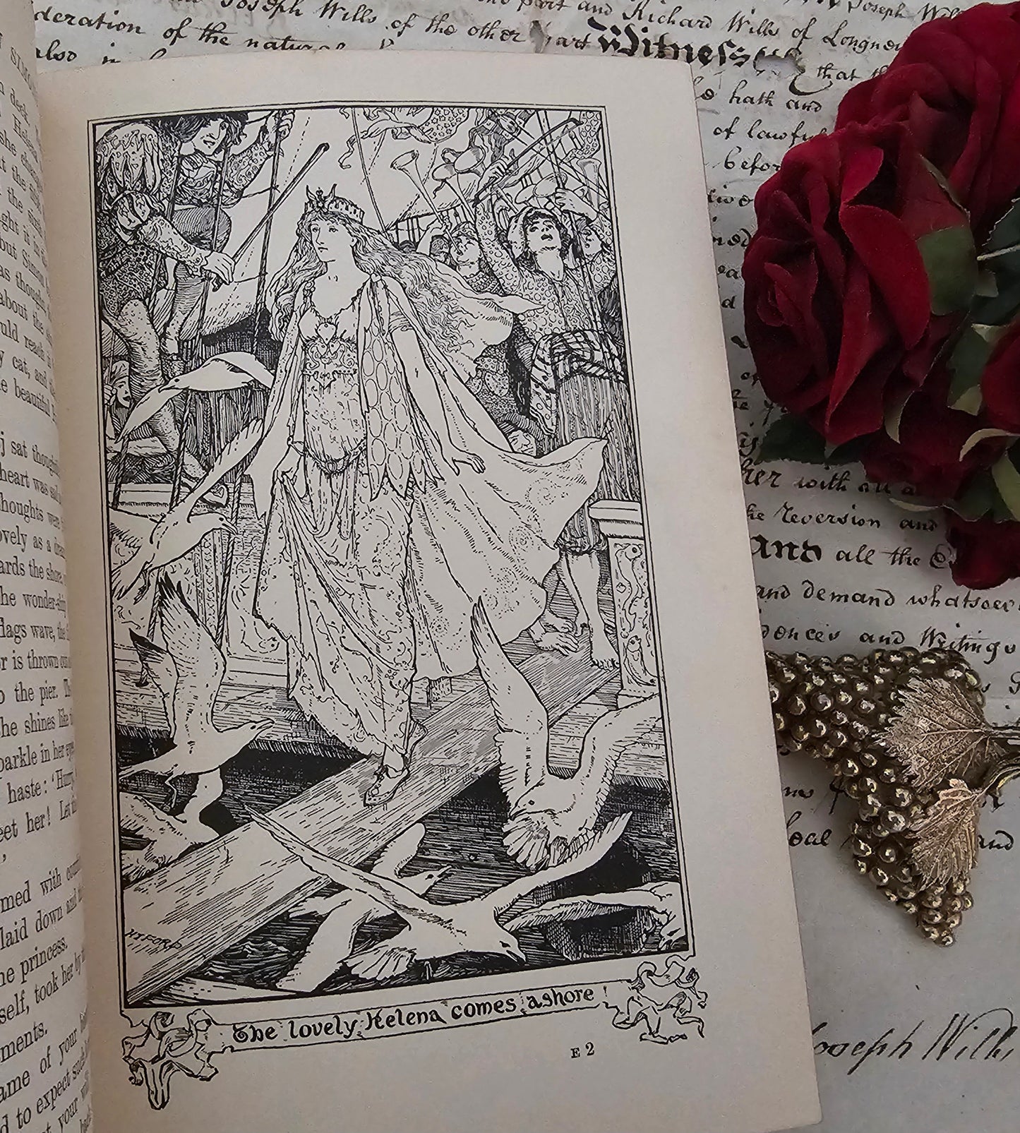 1909 The Crimson Fairy Book Edited by Andrew Lang / Longmans Green & Co. London / Beautiful Vintage Book of Fairy Tales / Richly Illustrated