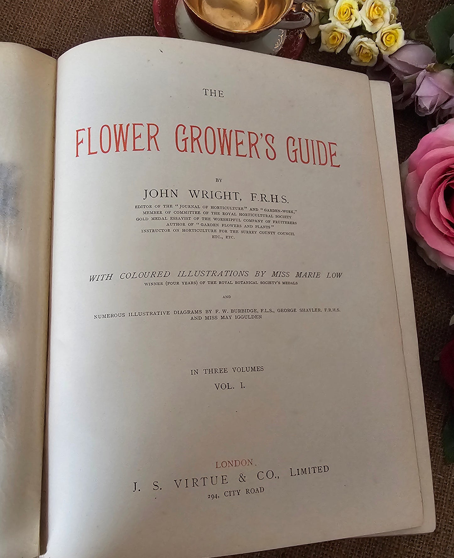 1897 The Flower Grower's Guide by John Wright / Virtue & Co., London / Profusely Illustrated With Many Colour Plates and Diagrams