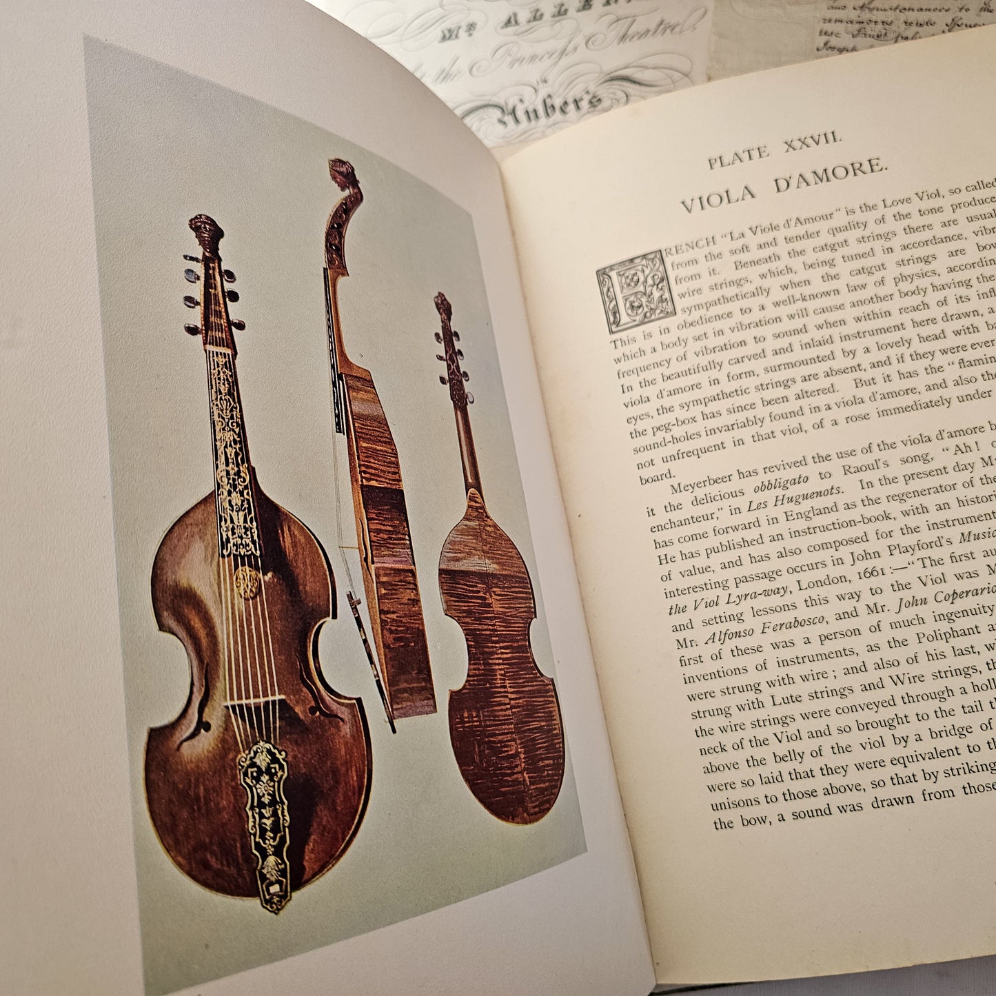 1921 Musical Instruments - Historic, Rare and Unique by AJ Hipkins / A&C Black, London / 48 Beautiful Colour Plates / Large Antique Hardback