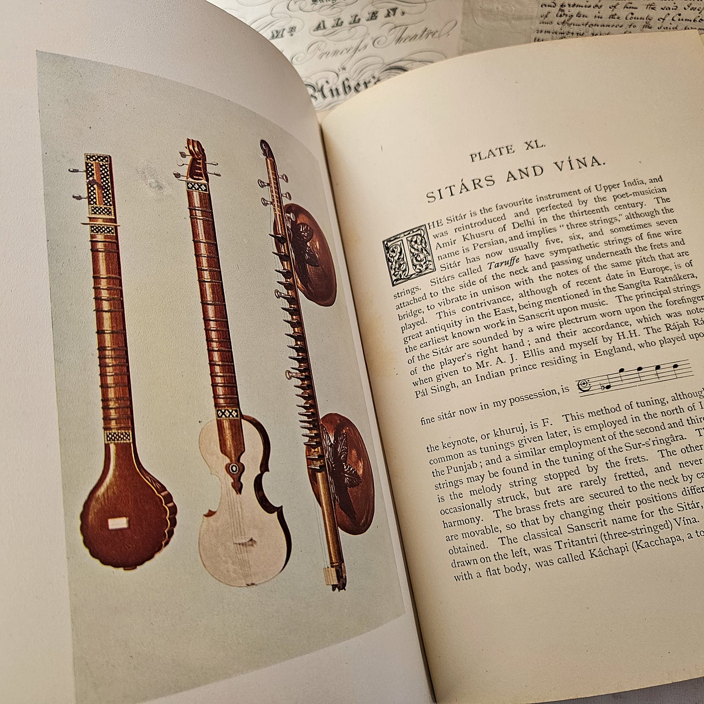 1921 Musical Instruments - Historic, Rare and Unique by AJ Hipkins / A&C Black, London / 48 Beautiful Colour Plates / Large Antique Hardback