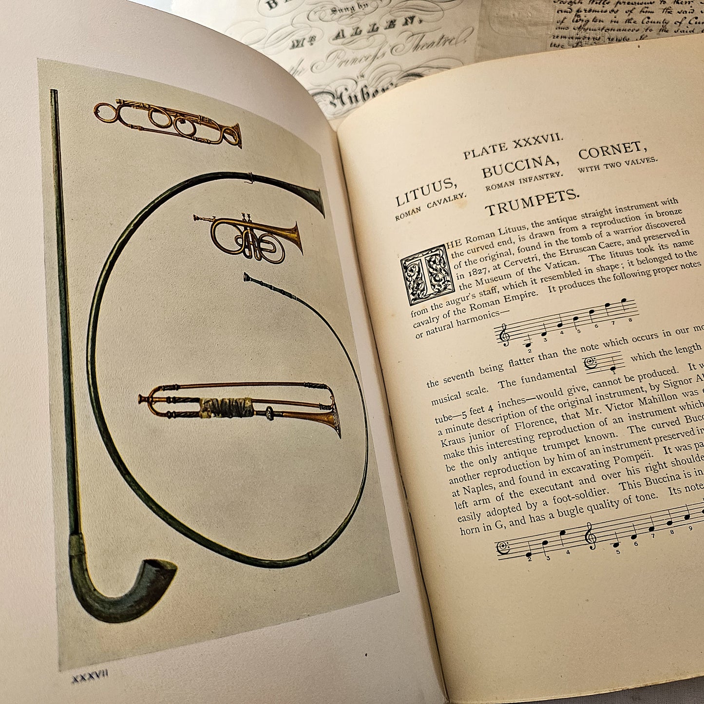 1921 Musical Instruments - Historic, Rare and Unique by AJ Hipkins / A&C Black, London / 48 Beautiful Colour Plates / Large Antique Hardback