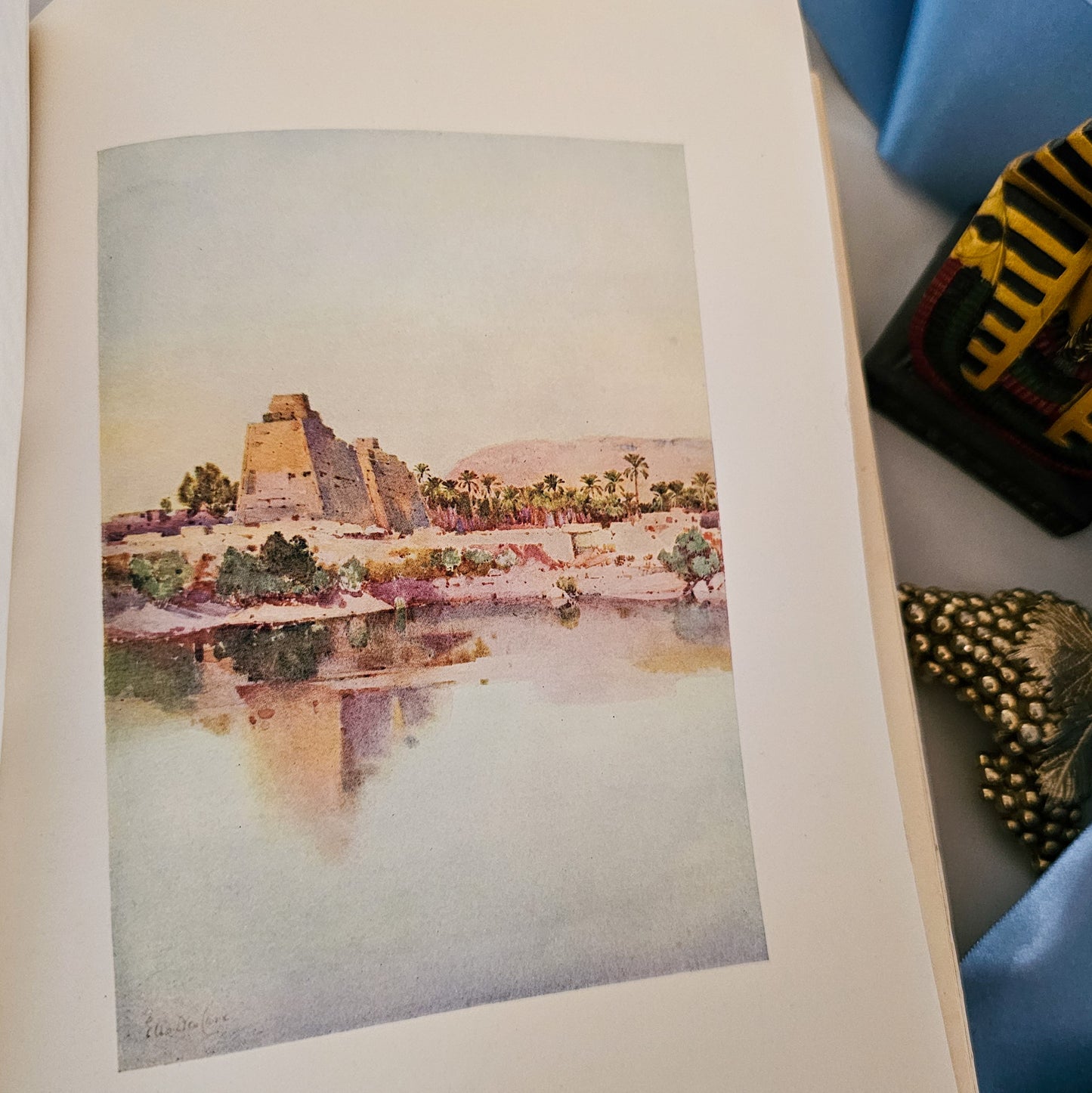 1913 The Banks of the Nile by Du Cane and Todd / 1st Edition A&C Black, London / Sixty Beautiful Colour Plates / Egyptian History and Travel