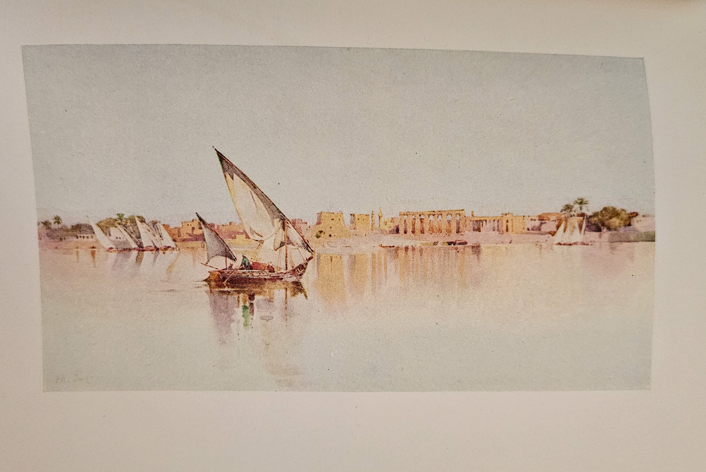 1913 The Banks of the Nile by Du Cane and Todd / 1st Edition A&C Black, London / Sixty Beautiful Colour Plates / Egyptian History and Travel