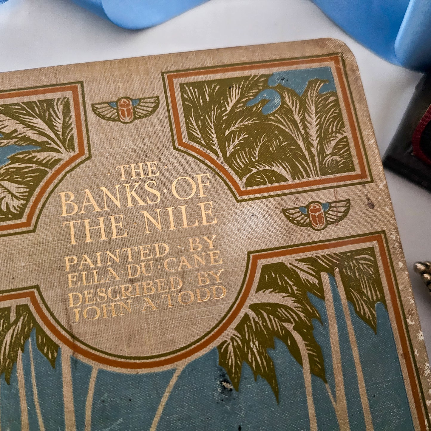 1913 The Banks of the Nile by Du Cane and Todd / 1st Edition A&C Black, London / Sixty Beautiful Colour Plates / Egyptian History and Travel