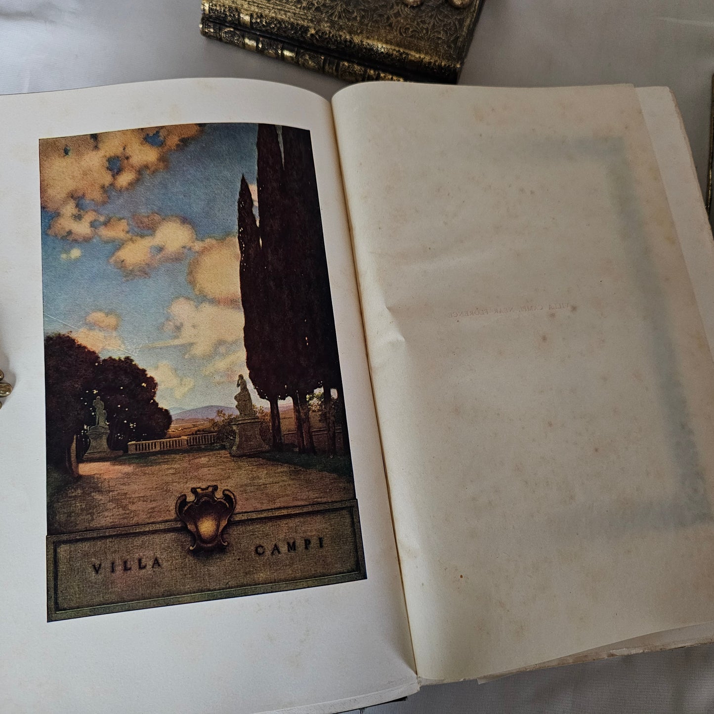 1904 Italian Villas and Their Gardens by Edith Wharton / Scarce FIRST EDITION The Century Co. / Beautifully Illustrated by Maxfield Parrish