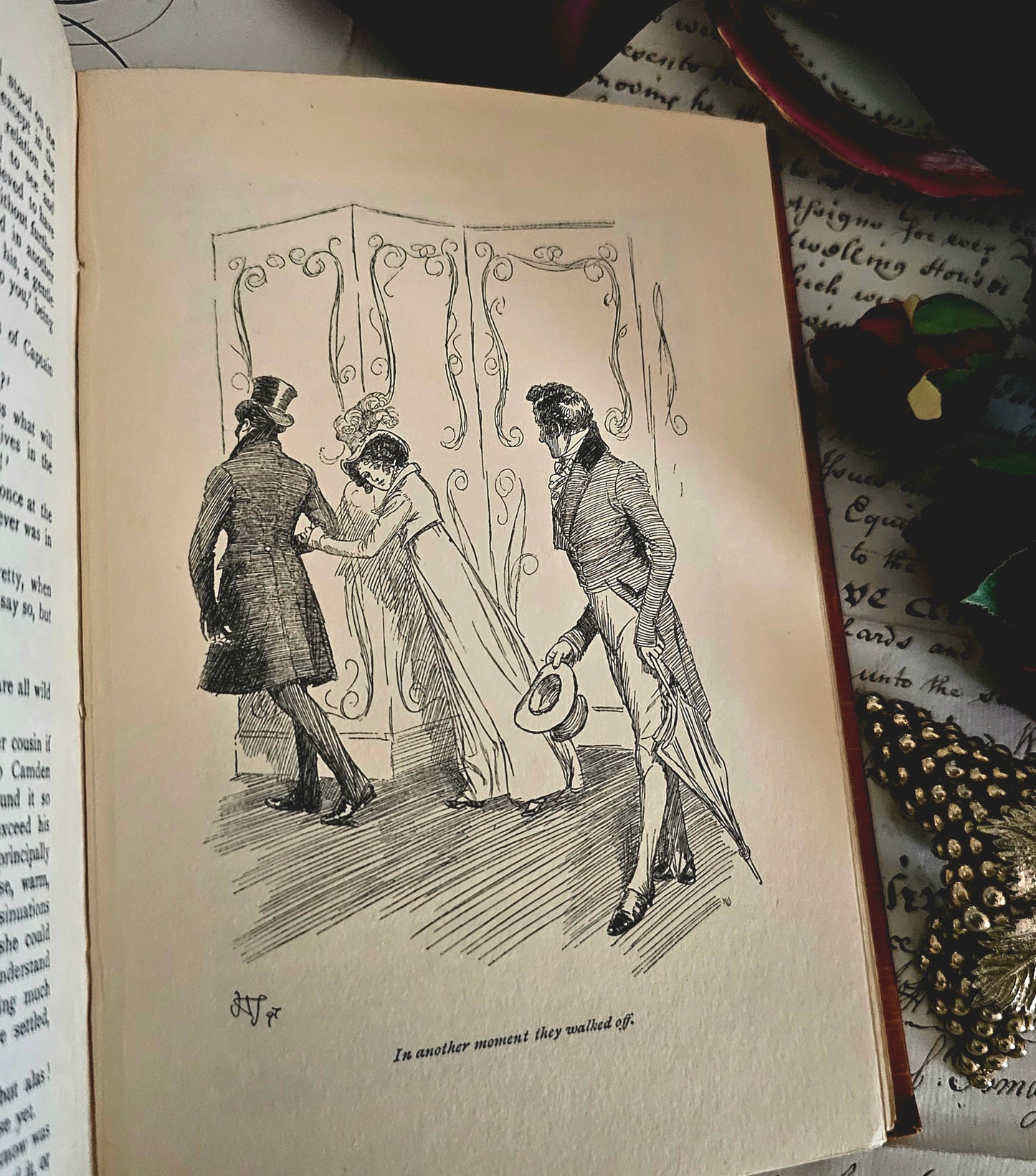 1906 Northanger Abbey & Persuasion by Jane Austen / In Very Good Condition / Macmillan, London / Beautiful Art Nouveau Boards / Illustrated