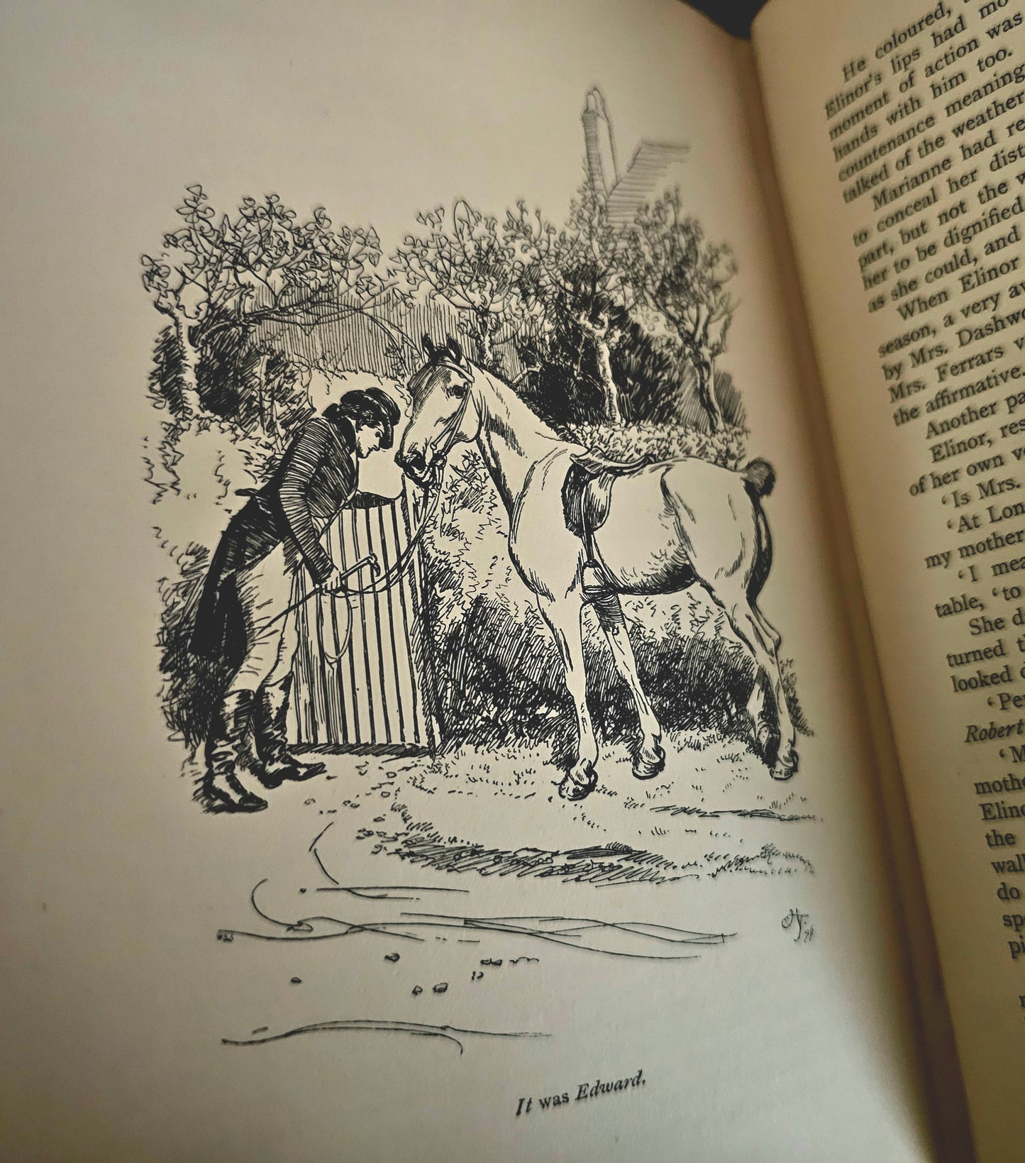 1896 Sense and Sensibility by Jane Austen / First Edition Thus, Macmillan and Co., London / "Peacock" Series / Beautiful Illustrated Edition