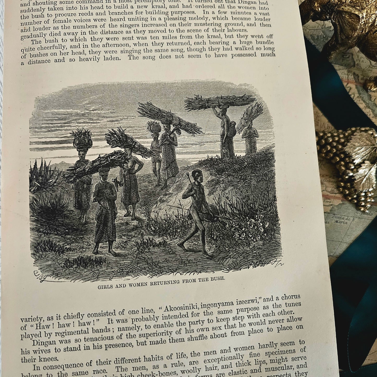 1874 The Natural History of Man by Rev JG Wood / G Routledge & Sons, London / Africa / In Very Good Condition / Richly Illustrated