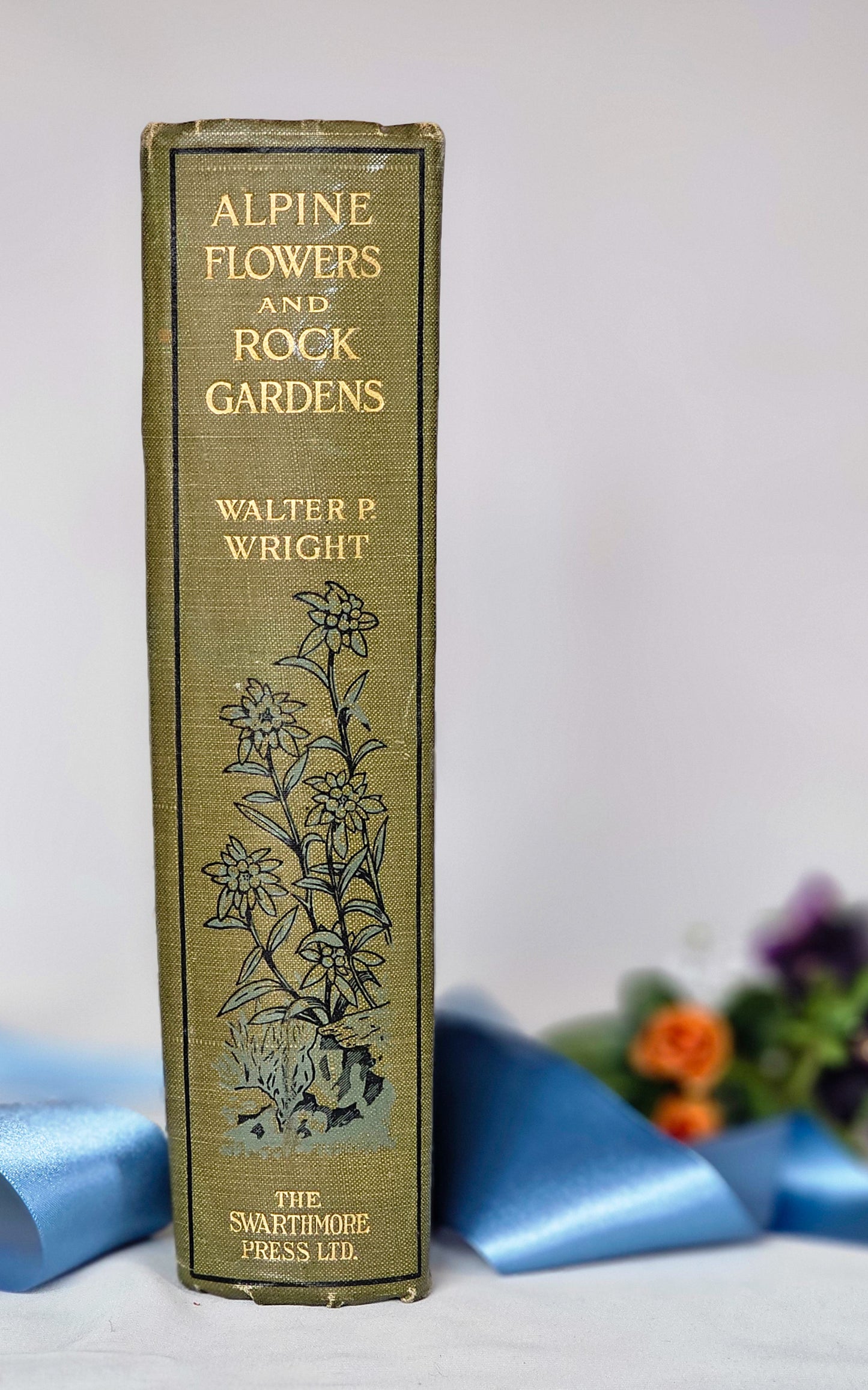 1911 Alpine Flowers and Rock Gardens Illustrated in Colour by Walter Wright / Headley Brothers, London / 36 Colour Plates, 15 in Monochrome