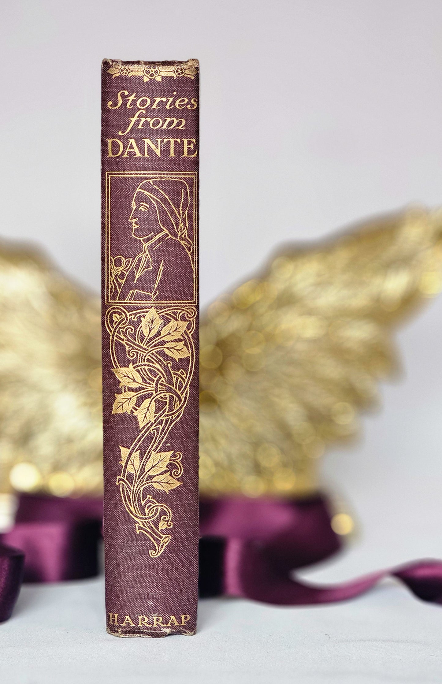 1910 Stories From Dante by Susan Cunnington / George Harrap & Co., London / 16 Colour Plates / Lovely Decorative Boards / In Good Condition