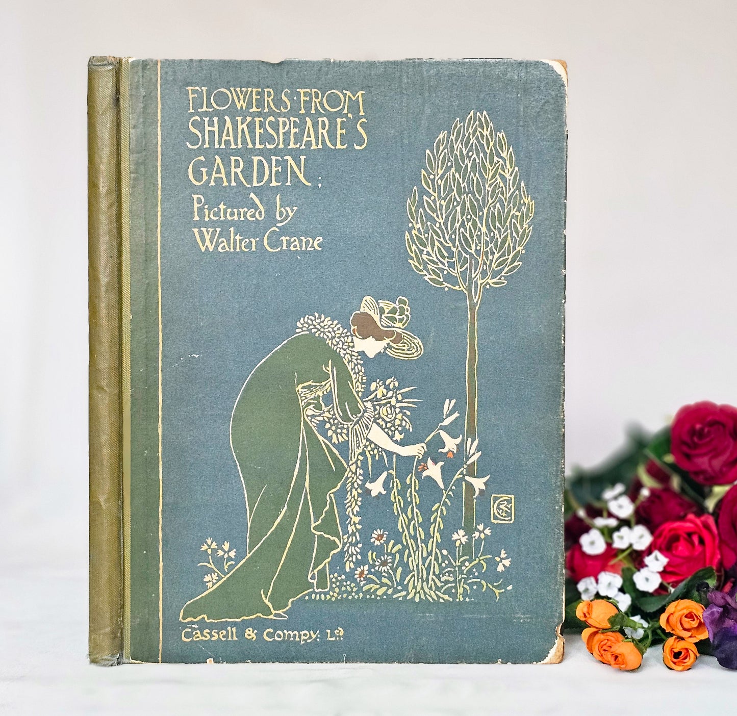 1906 Flowers From Shakespeare's Garden - A Posy From The Plays Pictured by Walter Crane / Beautiful Illustrated Antique Book