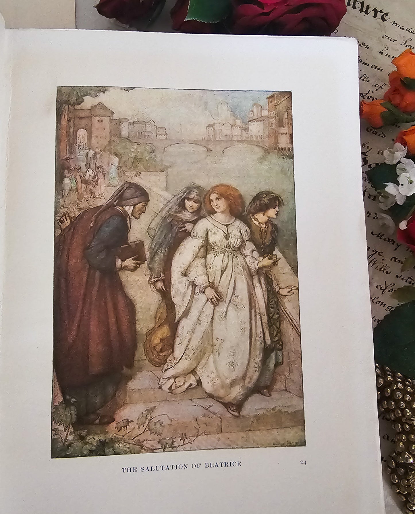 1910 Stories From Dante by Susan Cunnington / George Harrap & Co., London / 16 Colour Plates / Lovely Decorative Boards / In Good Condition