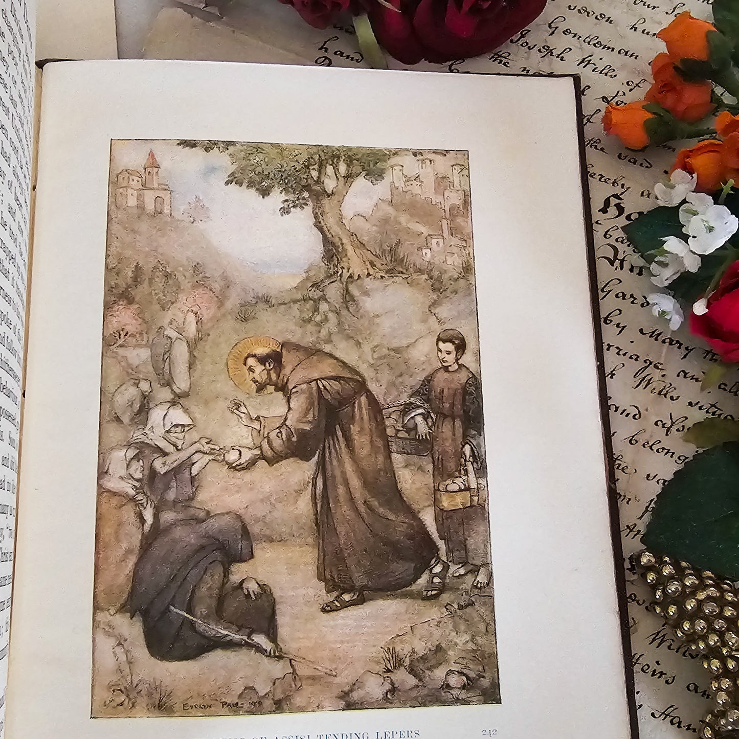 1910 Stories From Dante by Susan Cunnington / George Harrap & Co., London / 16 Colour Plates / Lovely Decorative Boards / In Good Condition