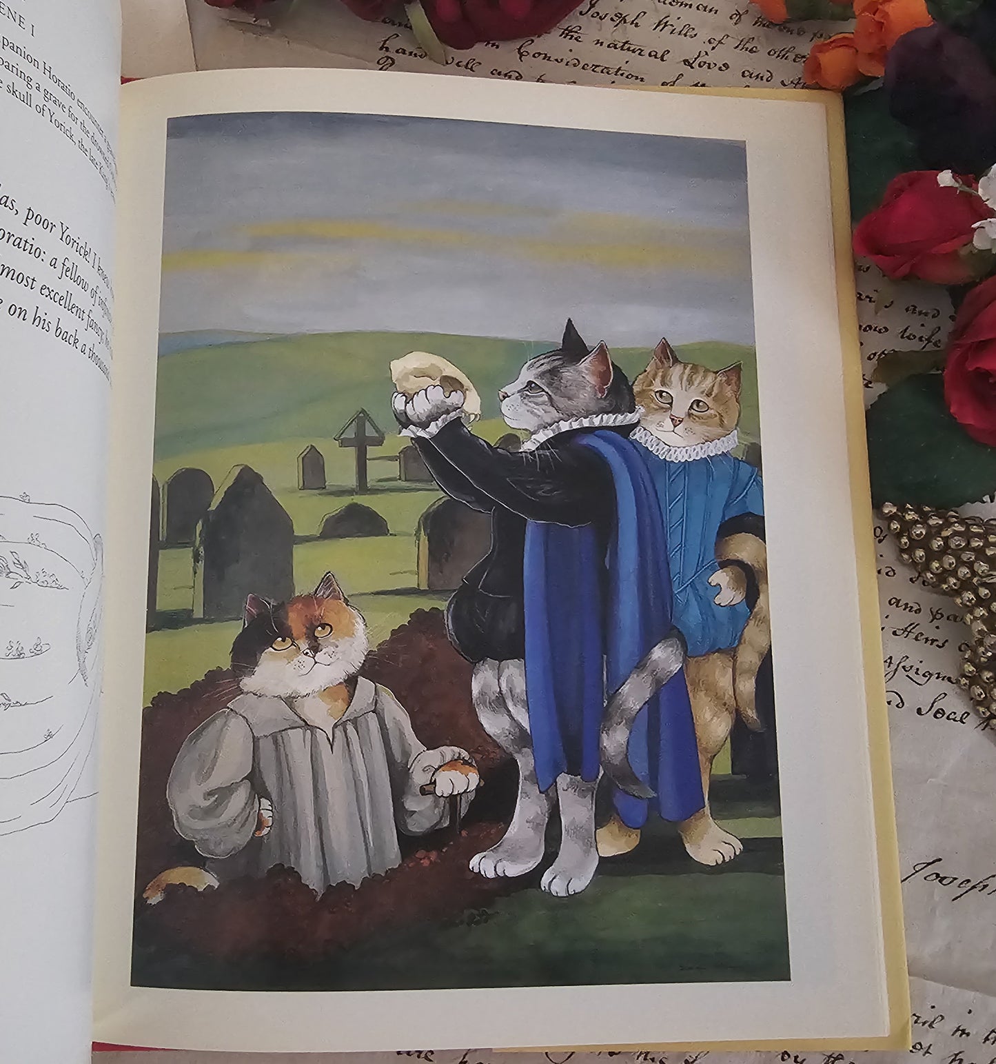 1996 Shakespeare Cats by Susan Herbert / Bulfinch Press / 32 Adorable Cats in Shakespeare Costumes / Vintage Book in Good Condition