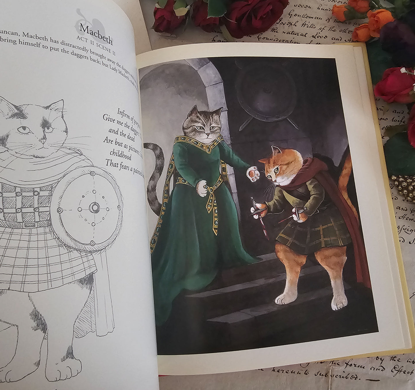 1996 Shakespeare Cats by Susan Herbert / Bulfinch Press / 32 Adorable Cats in Shakespeare Costumes / Vintage Book in Good Condition