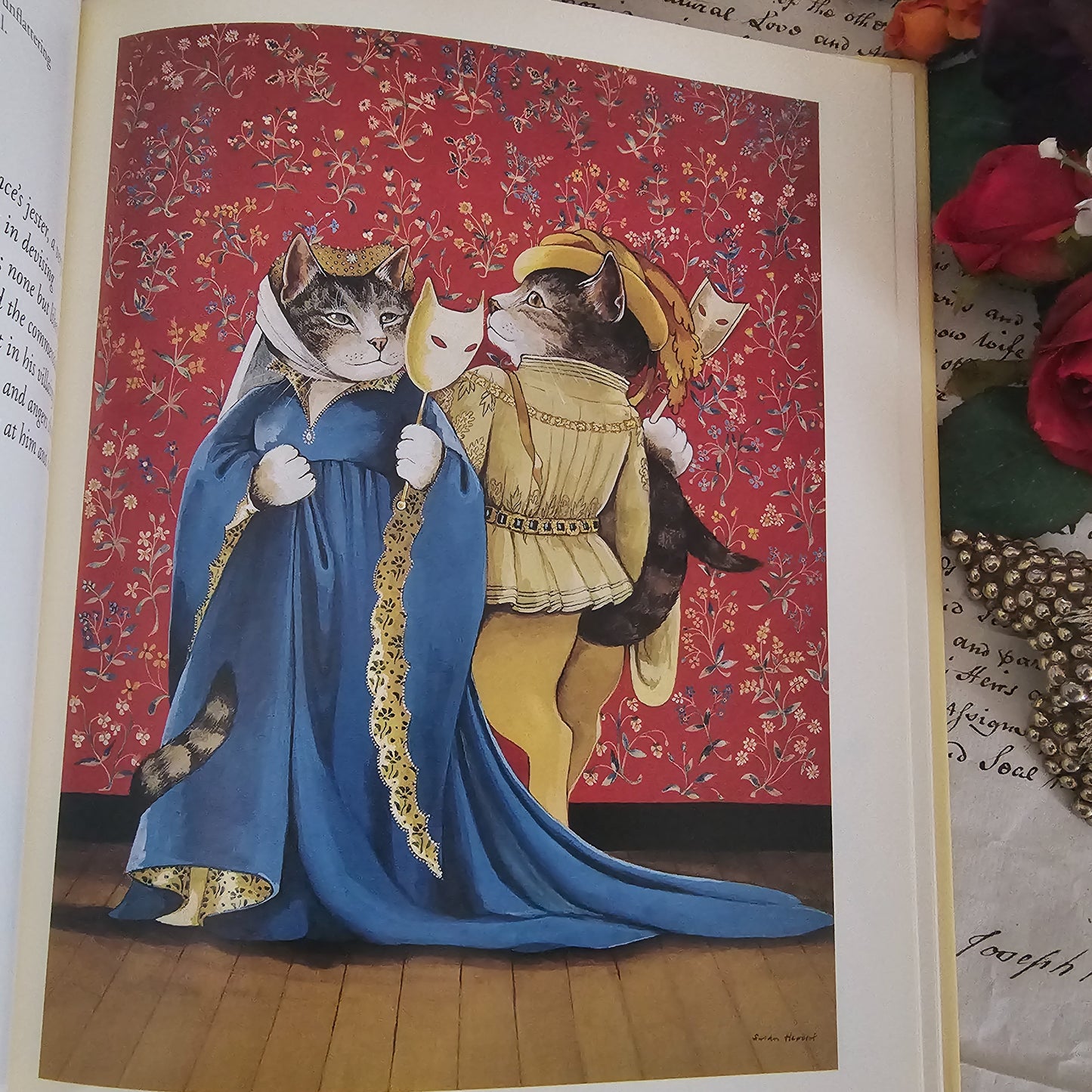 1996 Shakespeare Cats by Susan Herbert / Bulfinch Press / 32 Adorable Cats in Shakespeare Costumes / Vintage Book in Good Condition