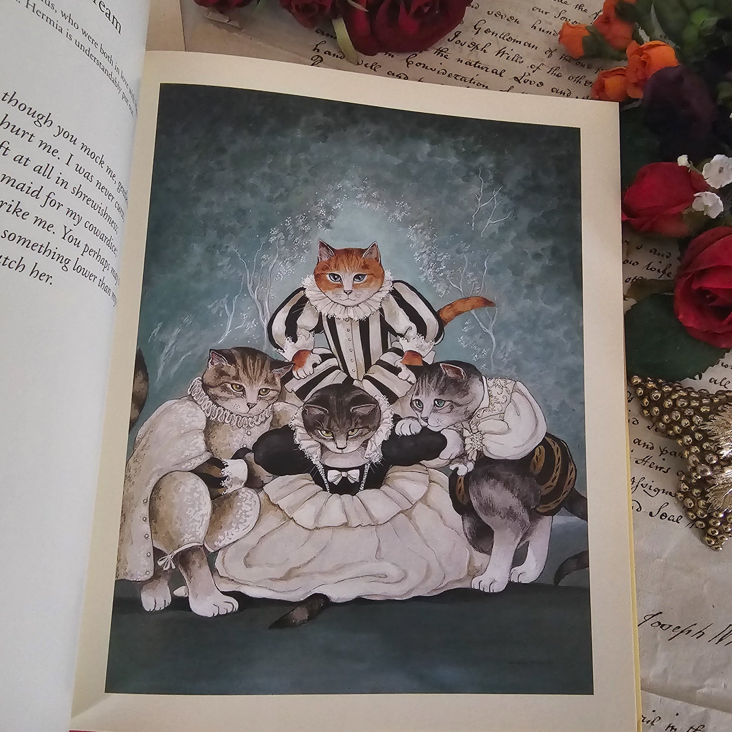 1996 Shakespeare Cats by Susan Herbert / Bulfinch Press / 32 Adorable Cats in Shakespeare Costumes / Vintage Book in Good Condition