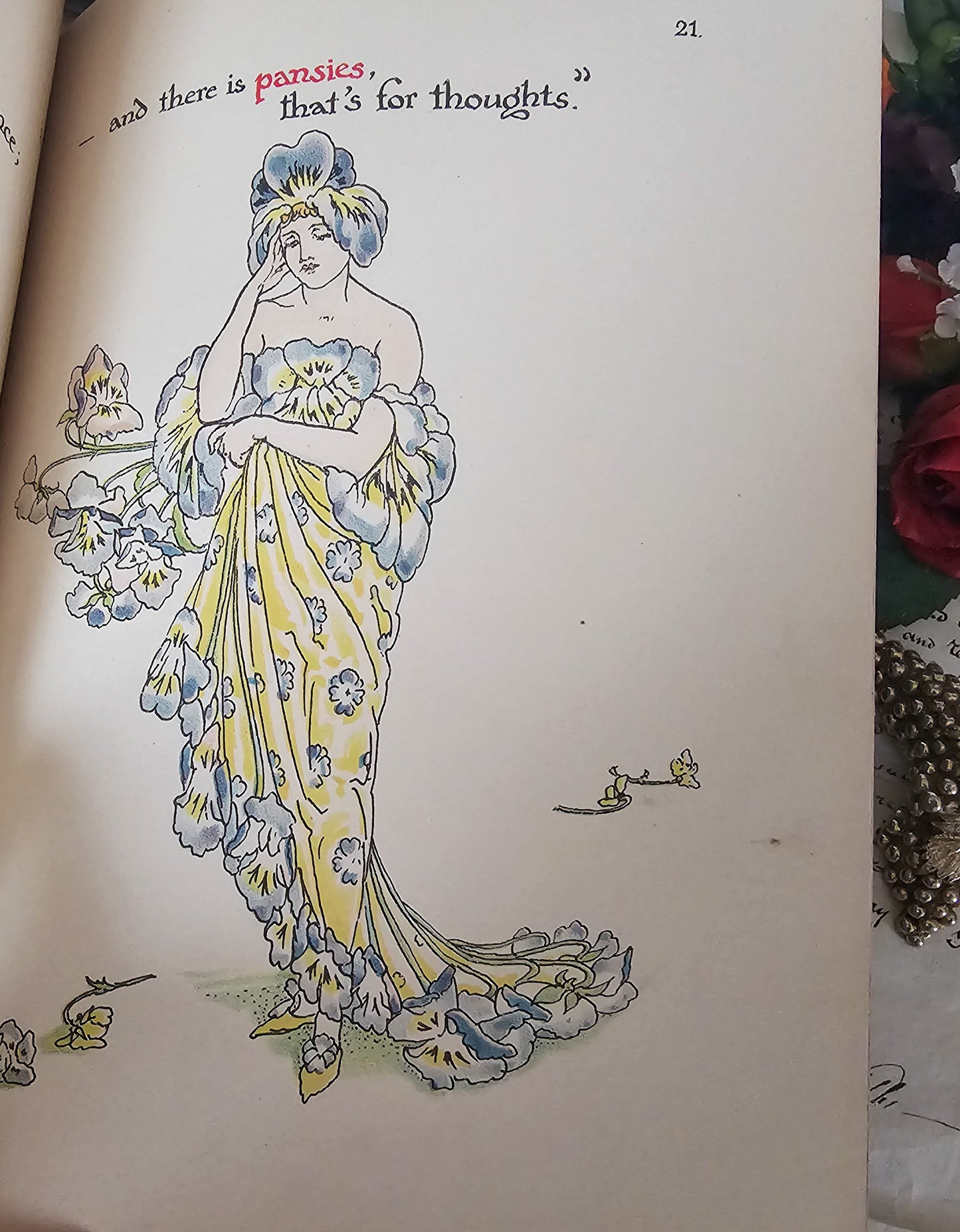 1906 Flowers From Shakespeare's Garden - A Posy From The Plays Pictured by Walter Crane / Beautiful Illustrated Antique Book