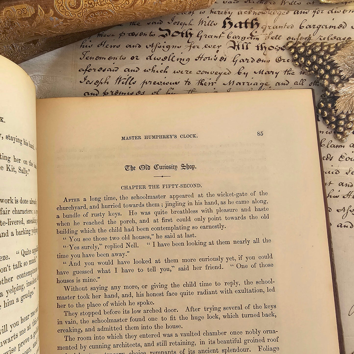 1841 First Edition Master Humphrey's Clock by Charles Dickens / Chapman and Hall, London / Richly Illustrated by Cattermole and Brown