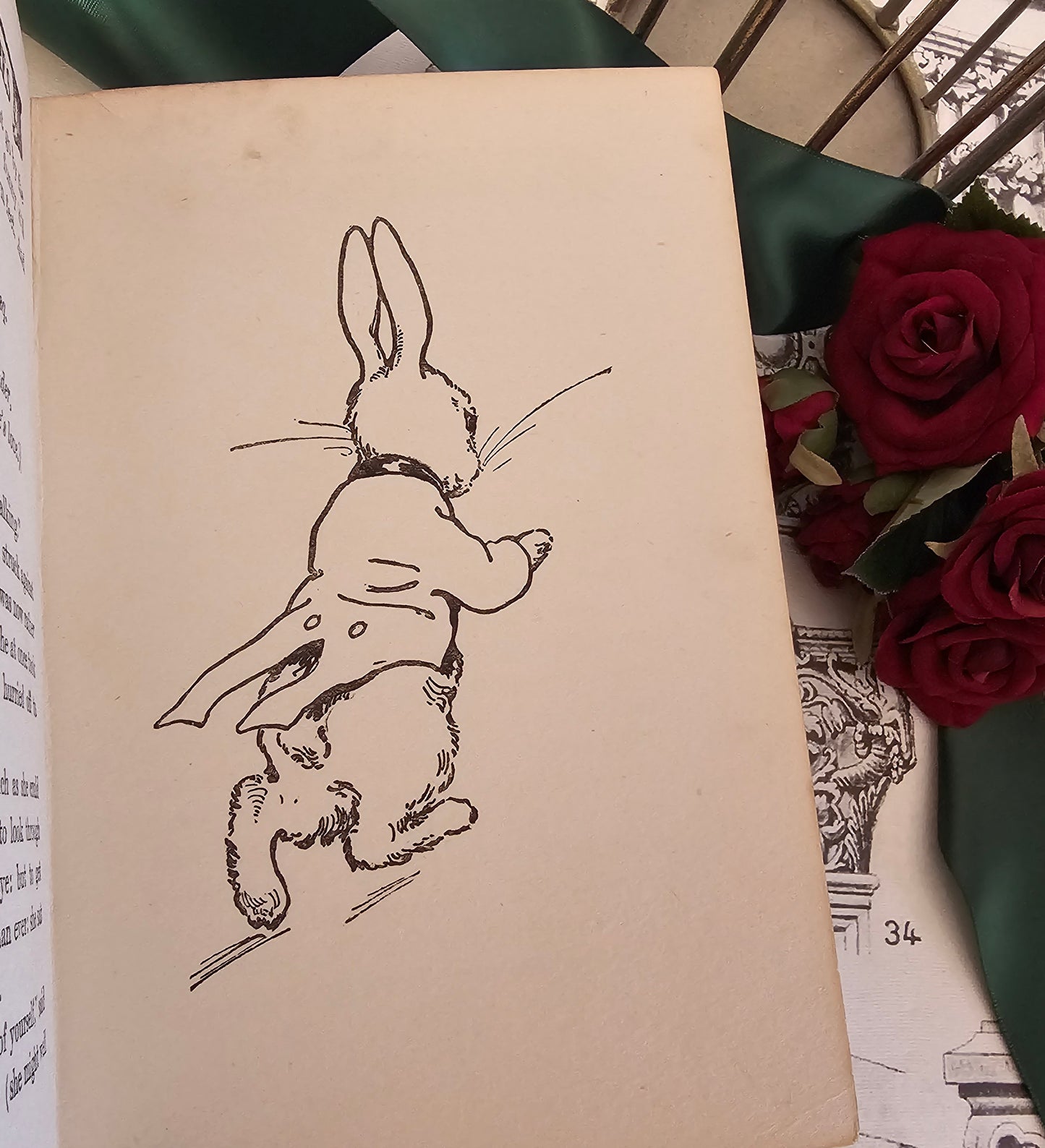 1925 Alice's Adventures in Wonderland by Lewis Carroll / G Harrap, London / Illustrated by Bessie Pease in Colour and Line / Vintage Book