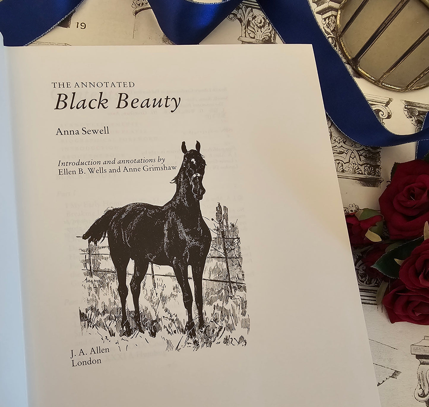 1989 The Annotated Black Beauty by Anna Sewell / JA Allen, London / Wonderful Comprehensive Goldmine of Information / Richly Illustrated