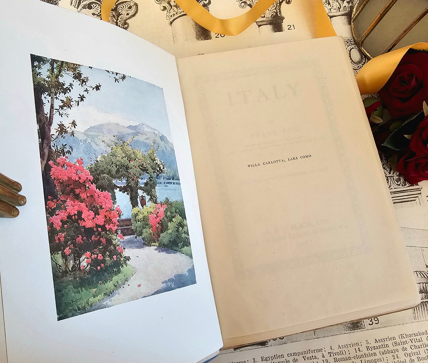 1918 Italy by Frank Fox / A&C Black, London / Sixty-Four Beautiful Colour Plates / In Excellent Condition