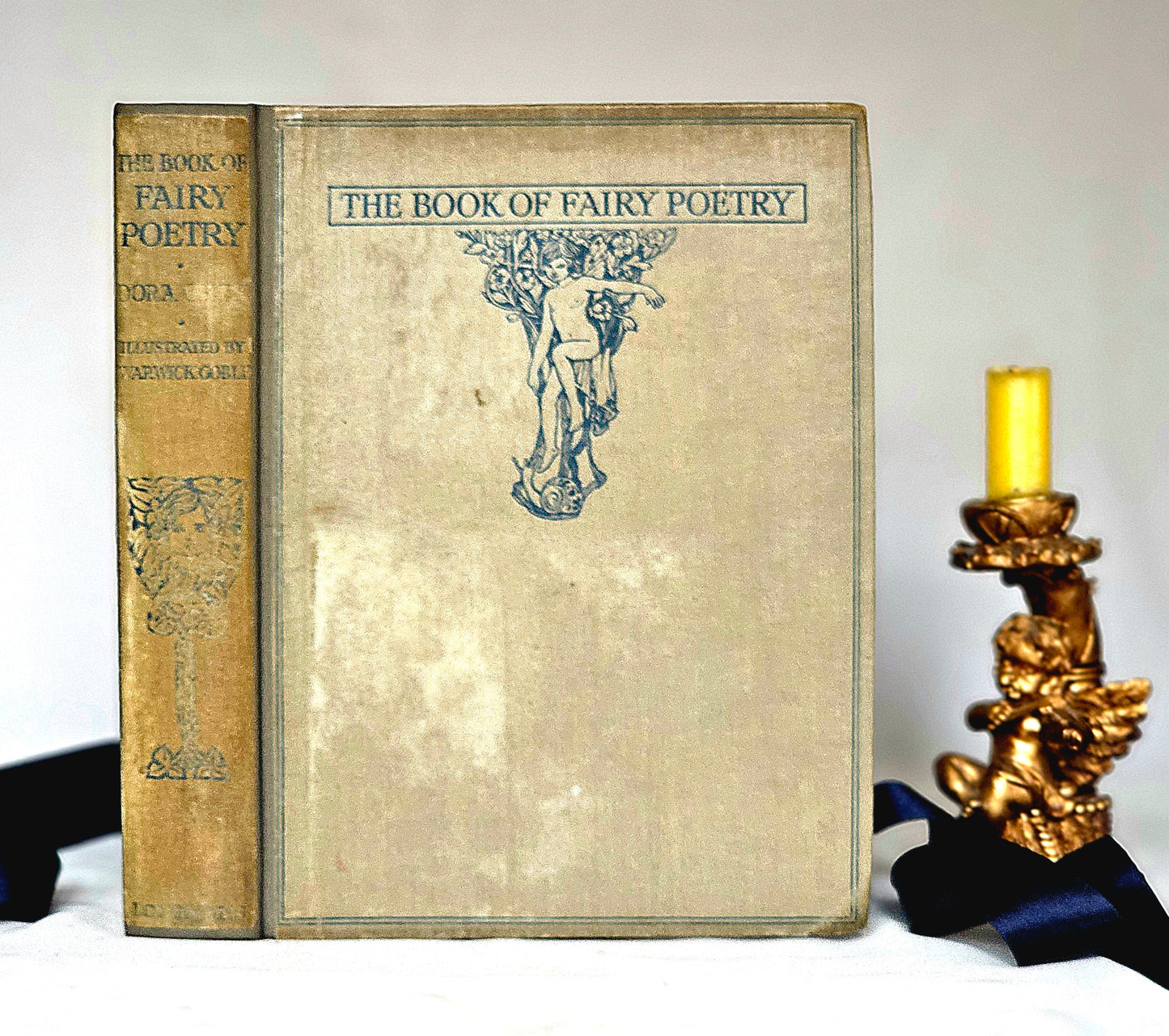 1920 The Book of Fairy Poetry / Incredibly Scarce / Beautifully Illustrated by Warwick Goble / Longmans, Green & Co, London / Wear to Boards