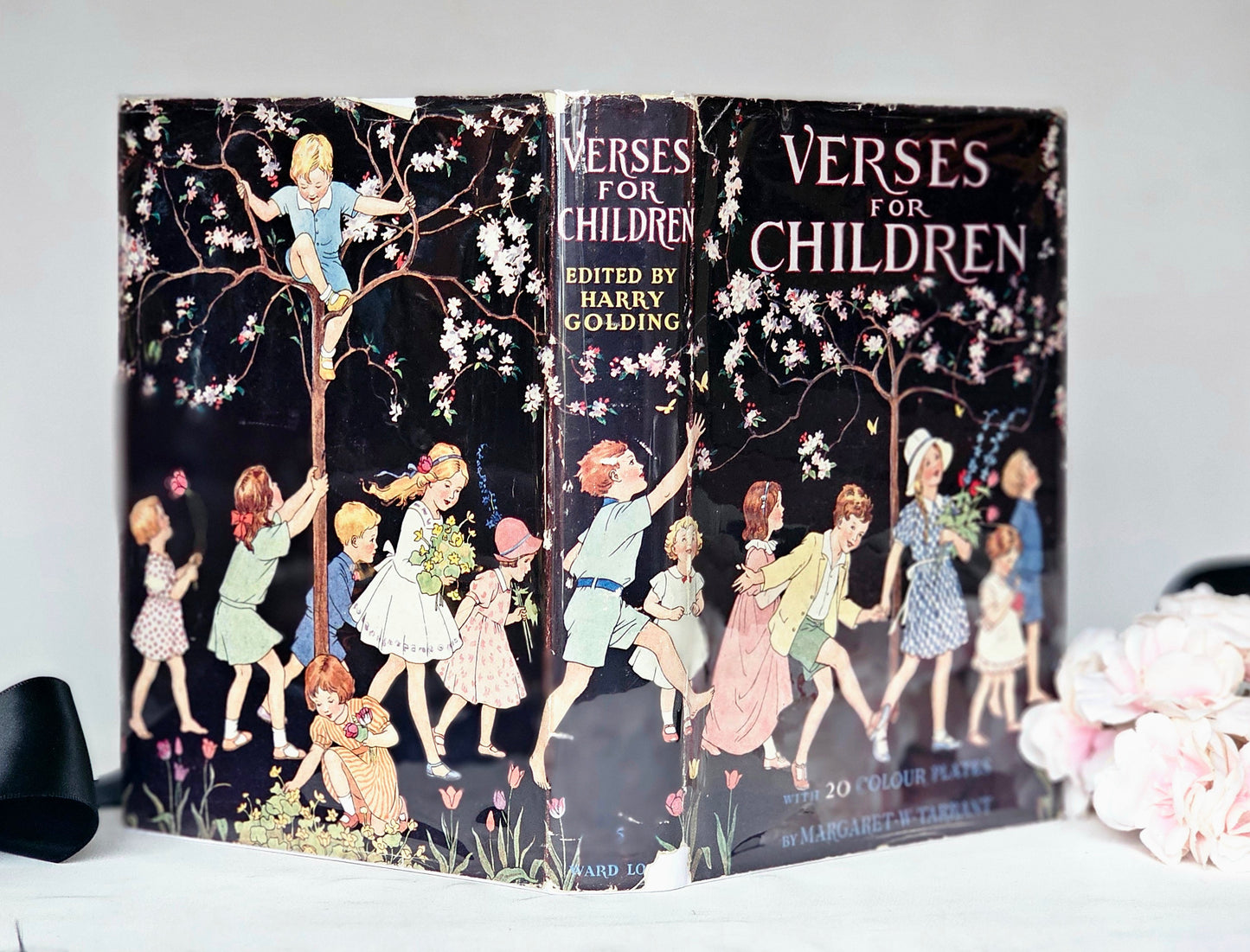 1930s Verses For Children / Ward, Lock & Co. Ltd, London / 18 Beautiful Colour Plates by Margaret Tarrant / In Scarce Lovely Dust Wrapper