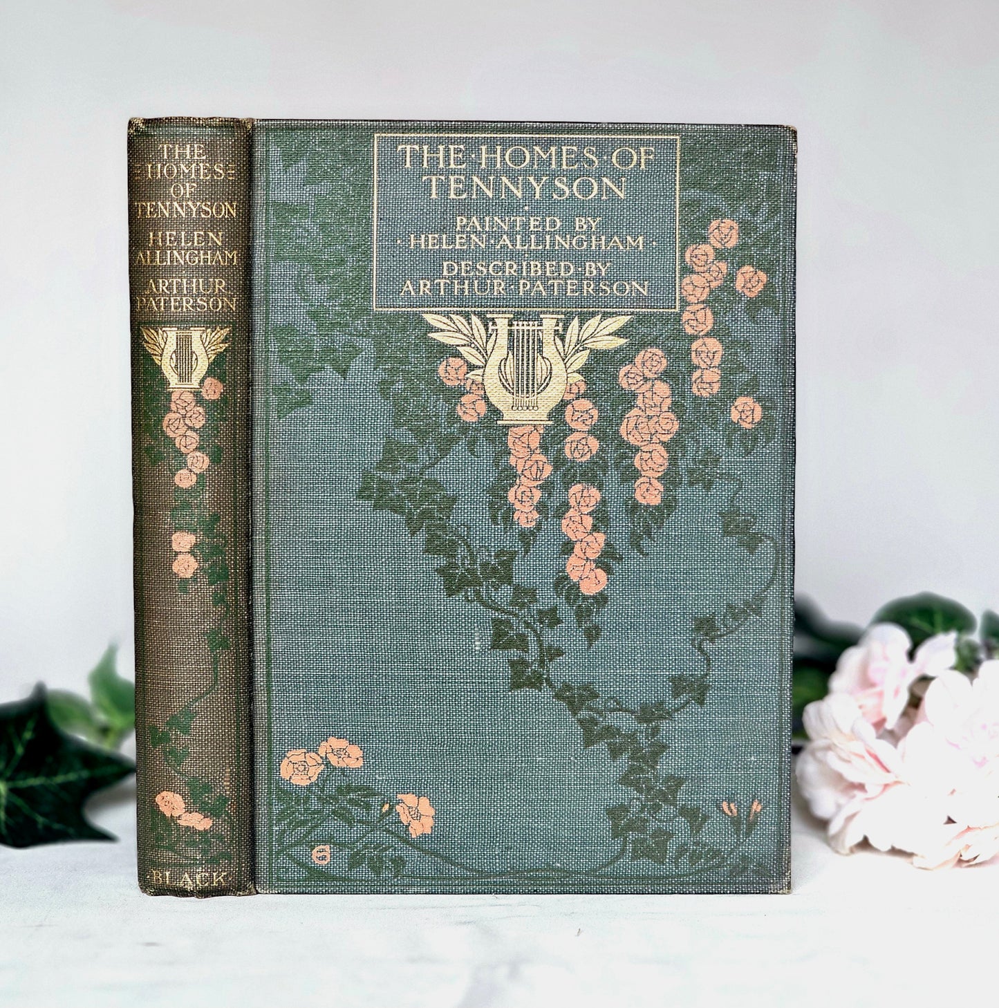 1905 The Homes of Tennyson Painted by Helen Allingham / A&C Black London / Beautiful Antique Book / With 20 Colour Plates / Good Condition