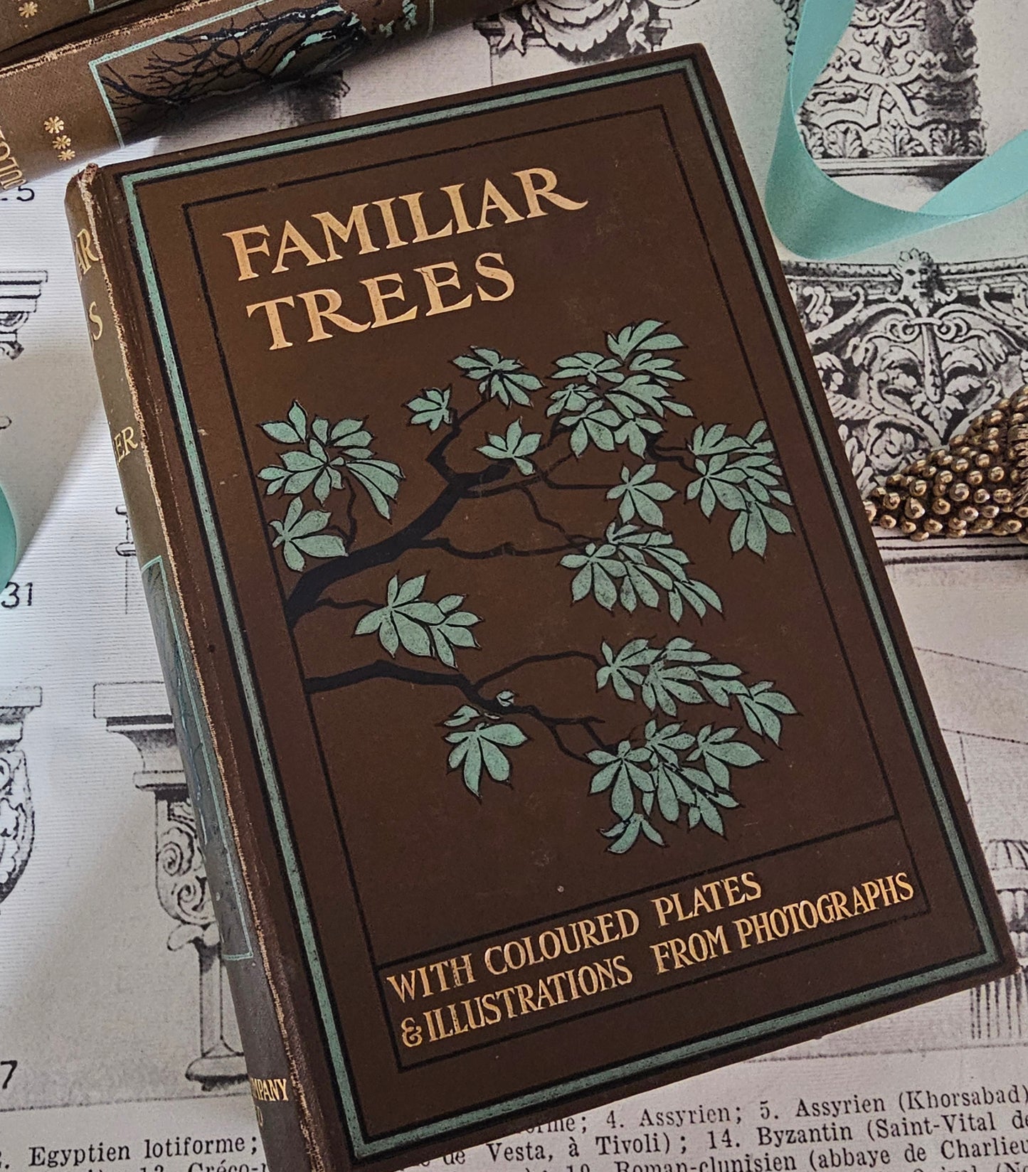 1906 Familiar Trees by GS Boulger - Complete in Three Volumes / Cassell & Company, London / Many Lovely Colour Plates Plus BW Photos