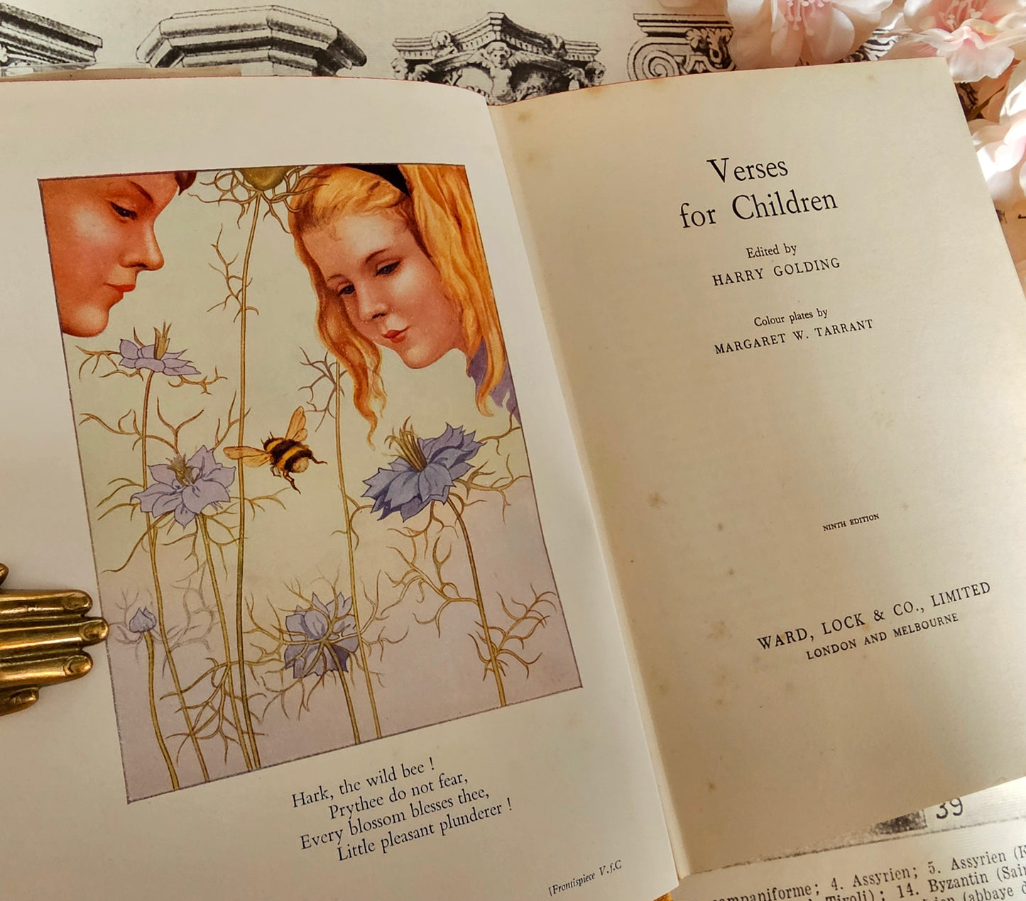 1930s Verses For Children / Ward, Lock & Co. Ltd, London / 18 Beautiful Colour Plates by Margaret Tarrant / In Scarce Lovely Dust Wrapper