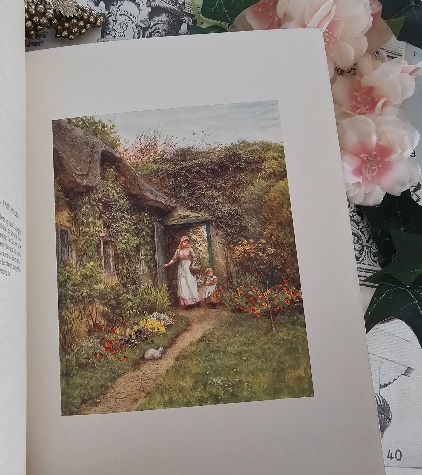 1905 The Homes of Tennyson Painted by Helen Allingham / A&C Black London / Beautiful Antique Book / With 20 Colour Plates / Good Condition