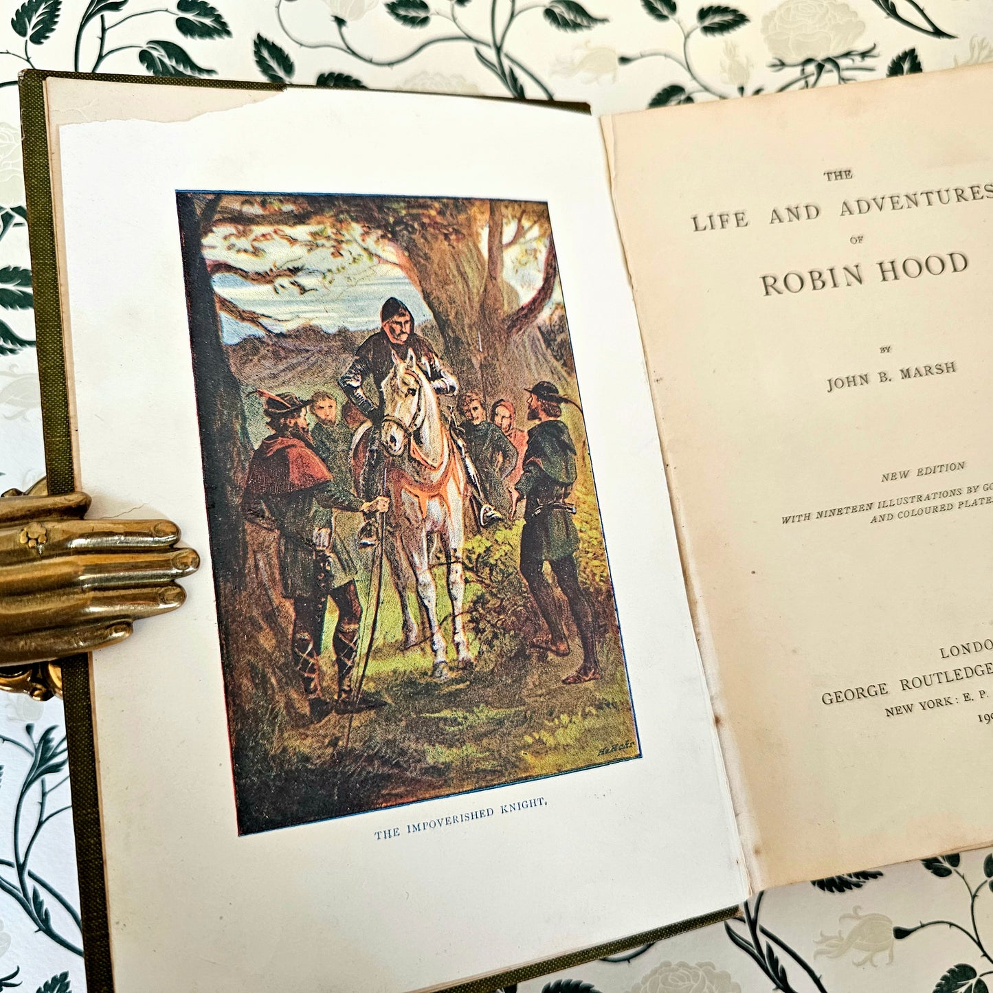 1904 The Life and Adventures of Robin Hood by John B Marsh / George Routledge, London / Cover Design by Jessie M King / Richly Illustrated