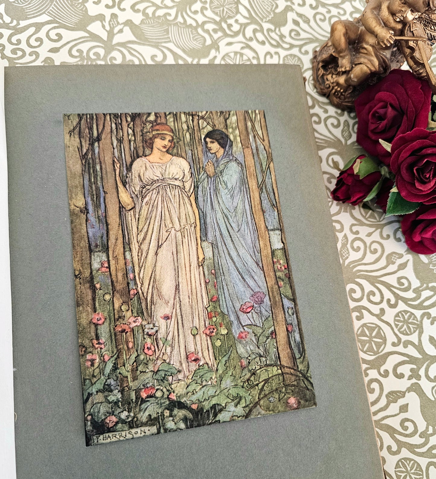 1912 Guinevere and Other Poems by Alfred Lord Tennyson / Beautifully Illustrated by Florence Harrison / Very Good Condition / Blackie London