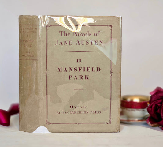 1934 Mansfield Park by Jane Austen / Oxford, The Clarendon Press / Illustrated Comprehensive Edition / With Scarce Dust Wrapper