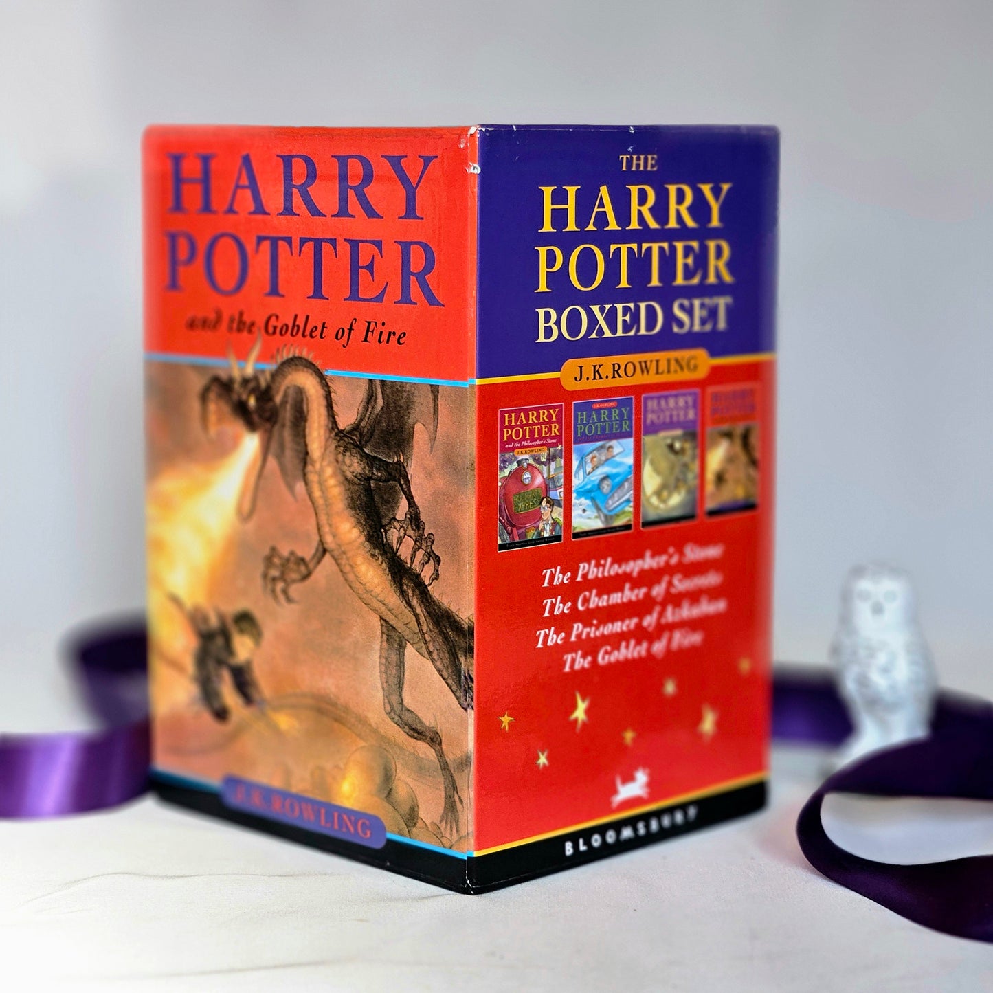 Collector's Harry Potter Four Book Set / 2000, Bloomsbury, London / In Very Good Condition / Slipcase Box / First Four Books / Vintage