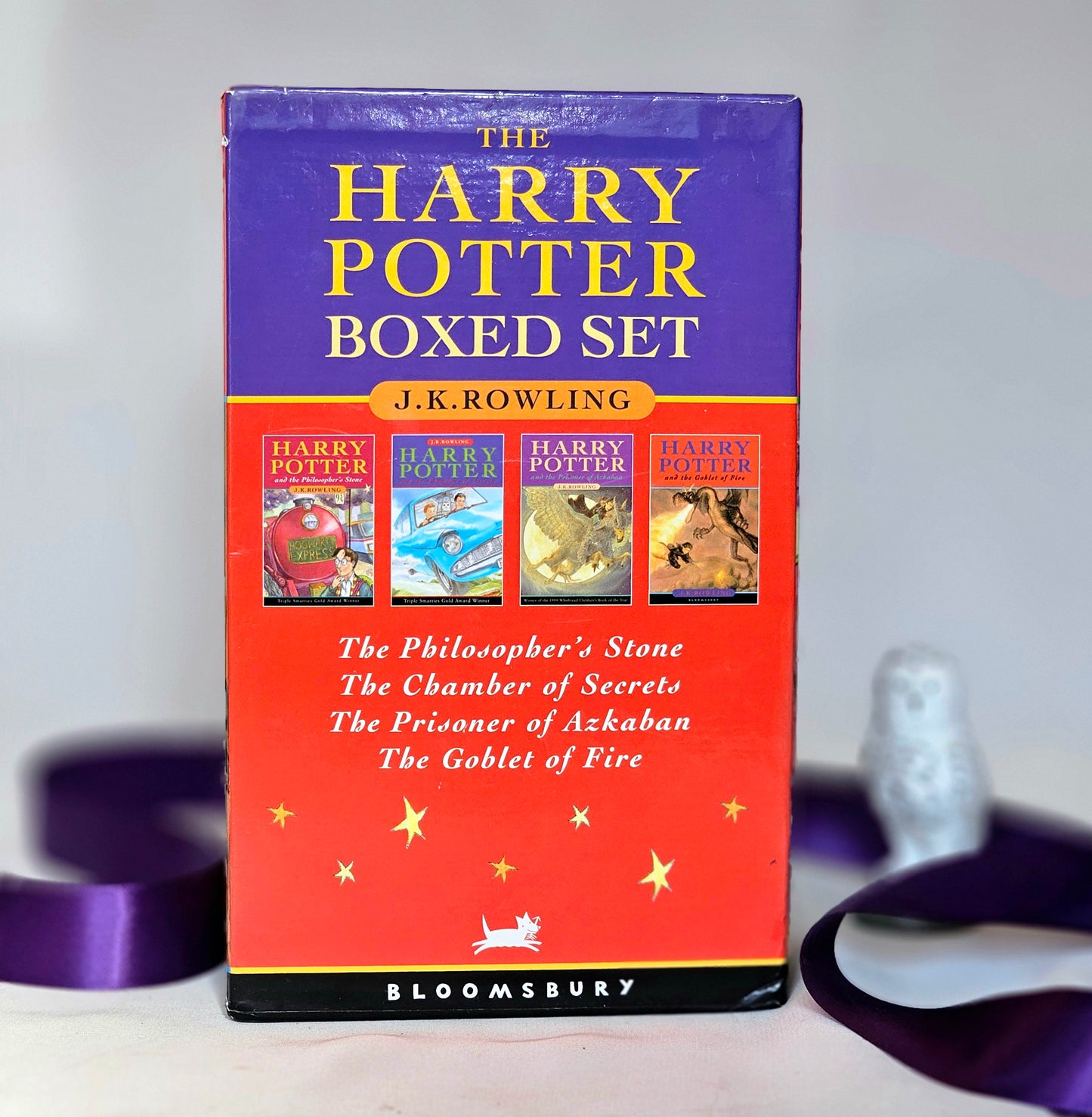 Collector's Harry Potter Four Book Set / 2000, Bloomsbury, London / In Very Good Condition / Slipcase Box / First Four Books / Vintage