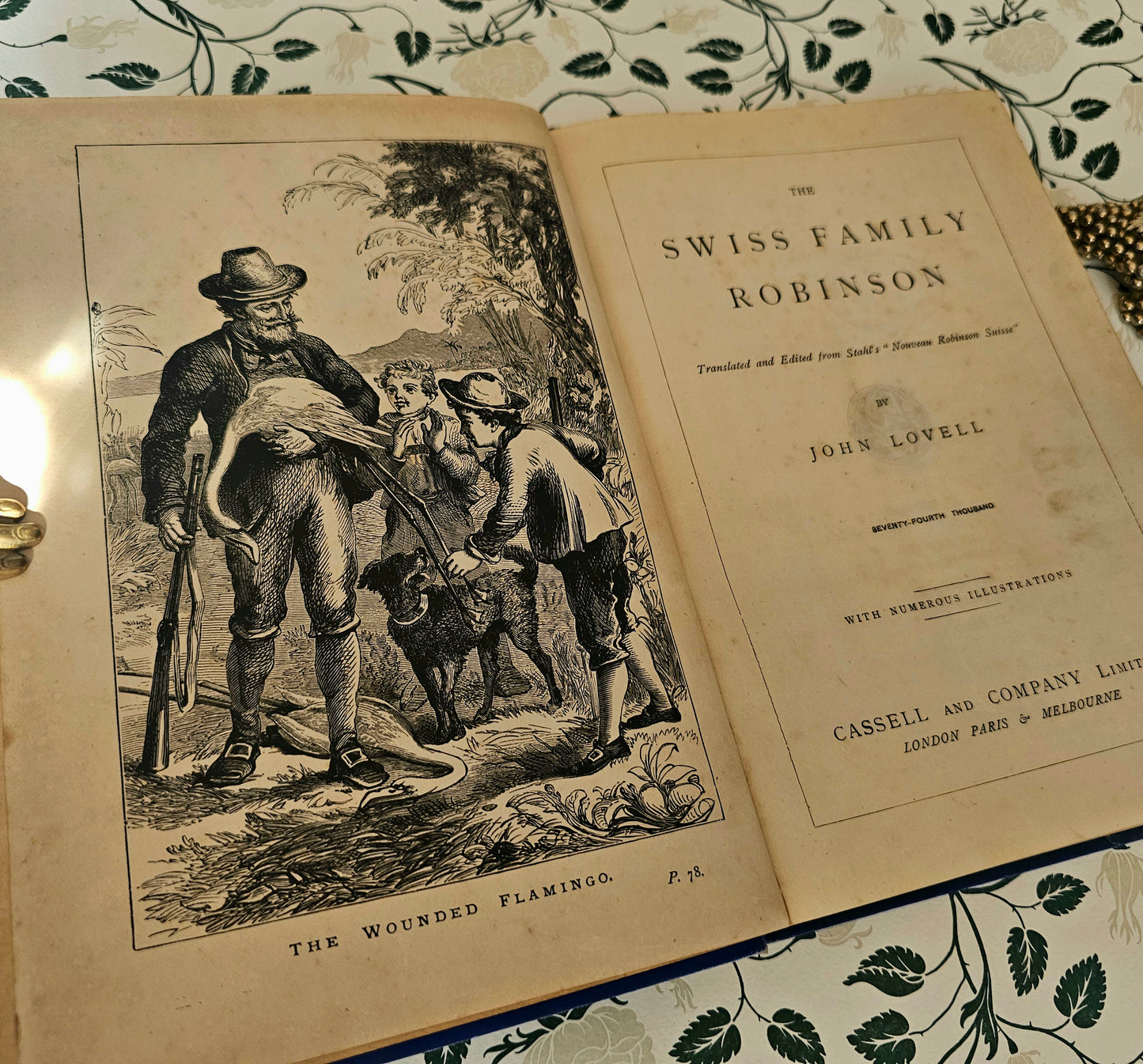 c1897 Swiss Family Robinson / Cassell & Company, London / Decorative Boards / Richly Illustrated Throughout With Engravings / Good Condition