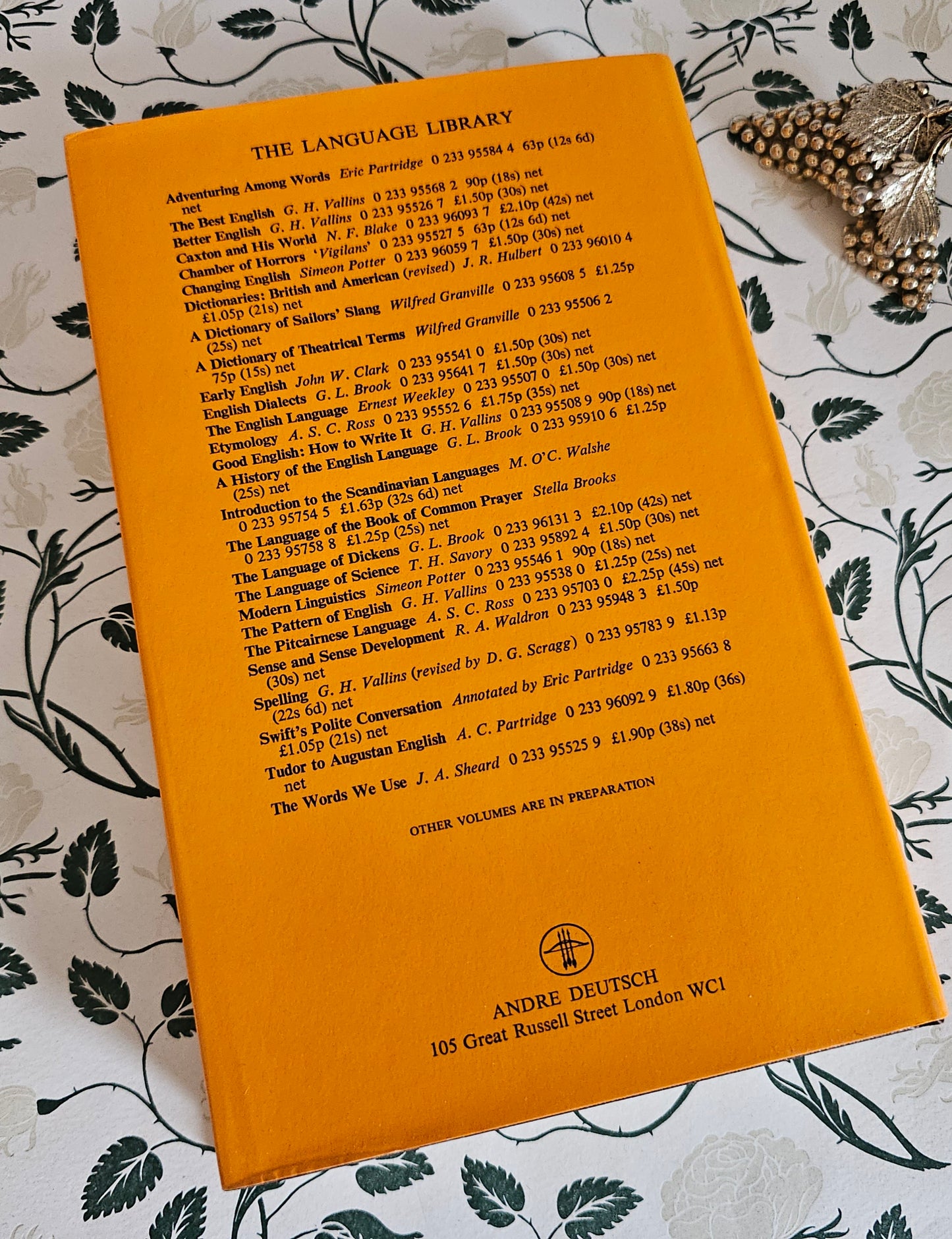 1970 Jane Austen's English by KC Phillipps / Andre Deutsch, London / Analysis of Austen's Language / In Good Condition