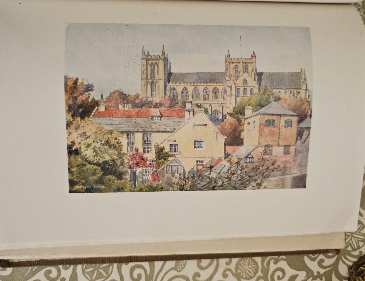 1908 Yorkshire by Gordon Home / A&C Black, London / 71 Superb Colour Plates / Lovely Decorative Binding / Good Condition / Antique Book