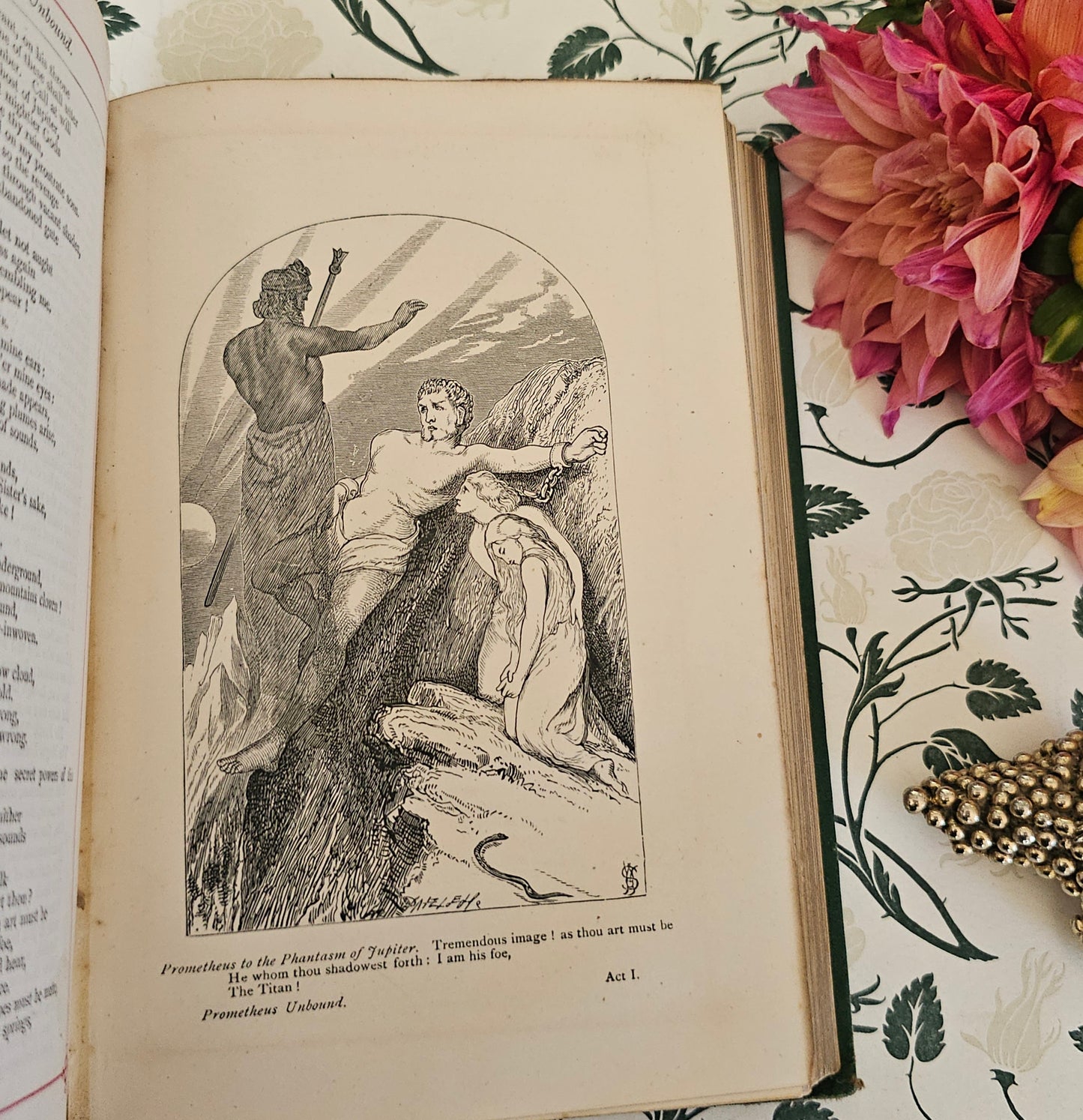 1880s The Poetical Works of Percy Bysshe Shelley / George Routledge, London / Illustrated / Decorative Victorian Antique Poetry Book