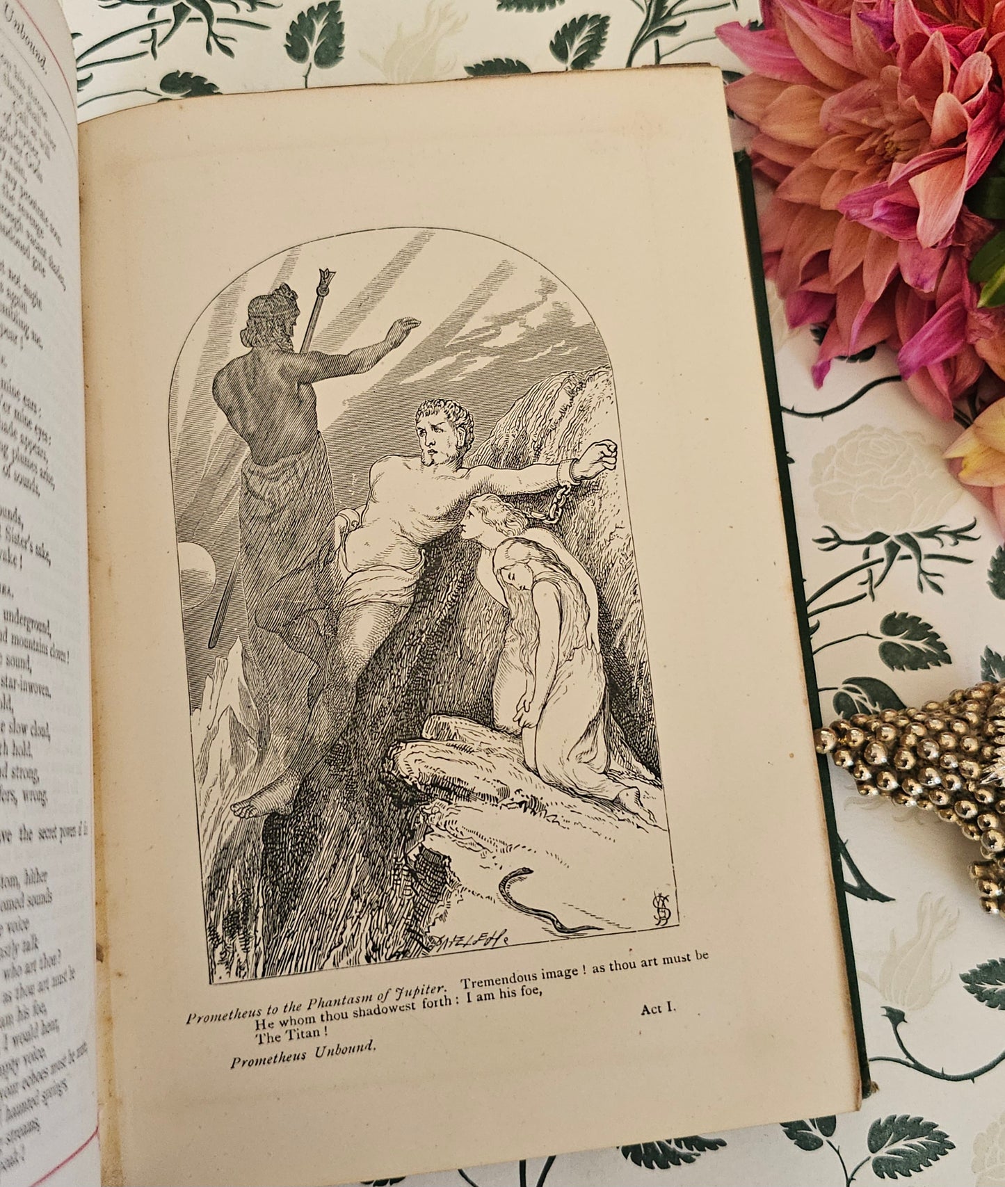 1880s The Poetical Works of Percy Bysshe Shelley / George Routledge, London / Illustrated / Decorative Victorian Antique Poetry Book