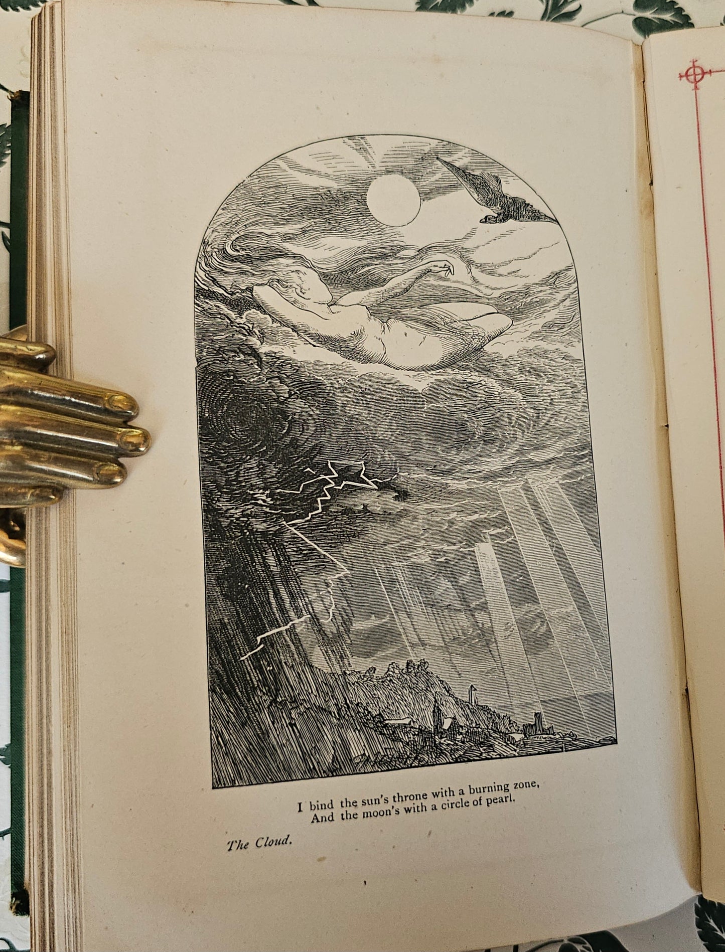 1880s The Poetical Works of Percy Bysshe Shelley / George Routledge, London / Illustrated / Decorative Victorian Antique Poetry Book