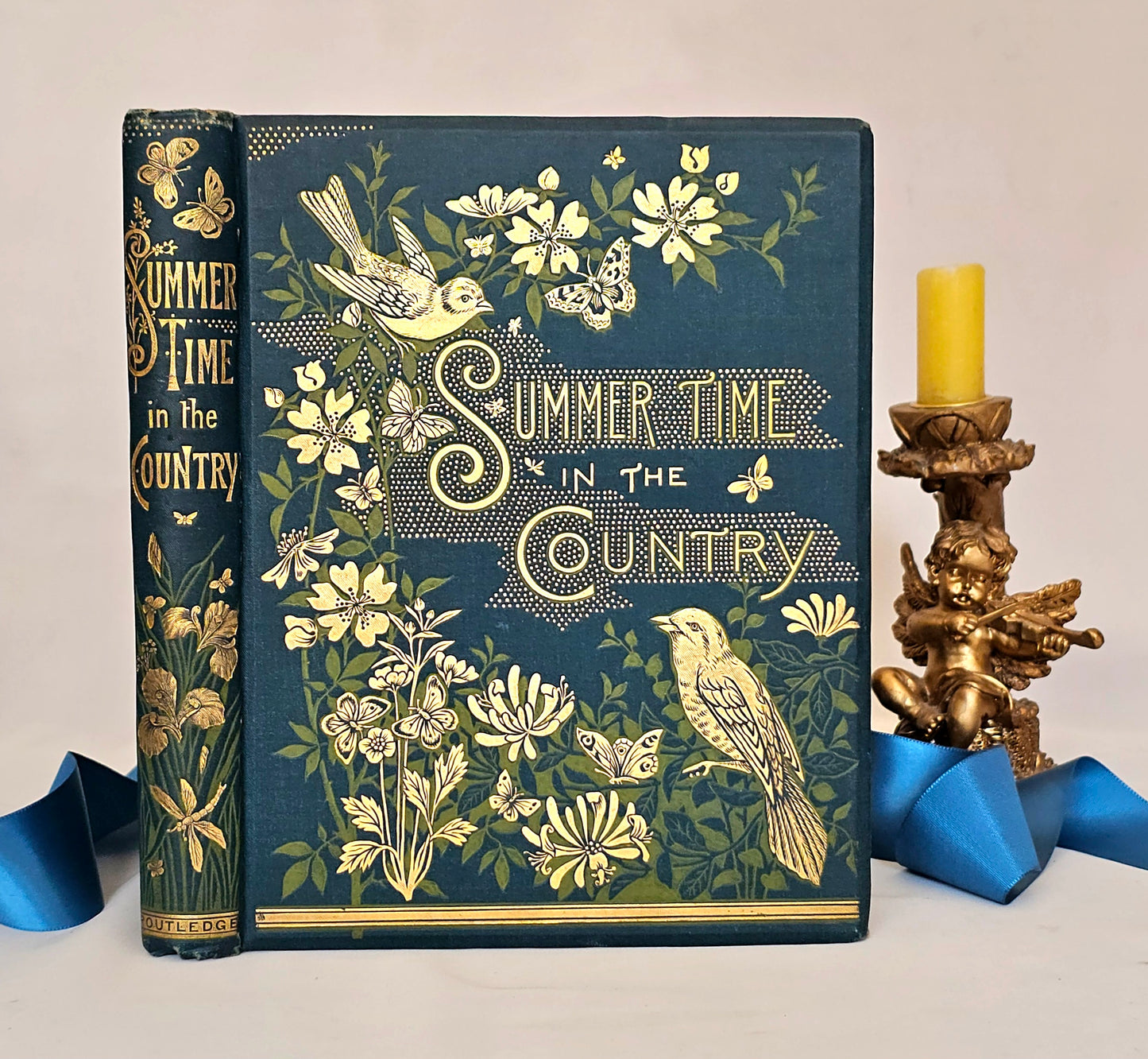 1880 Summer Time in the Country By Rev Willmott / Excellent Condition / Richly Illustrated With Engravings / Beautiful Binding / Gilt Edges