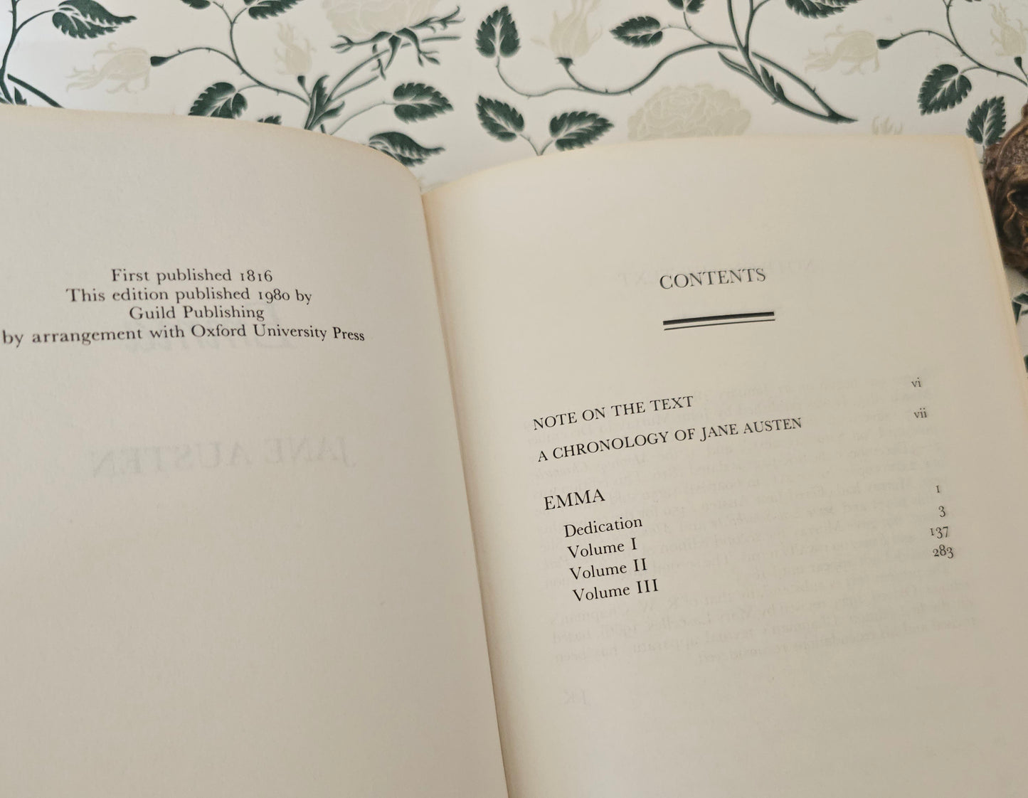 1980 Emma by Jane Austen / Guild Publishing, London / Excellent Condition / Green Faux Leather and Gilt / Vintage Austen Book