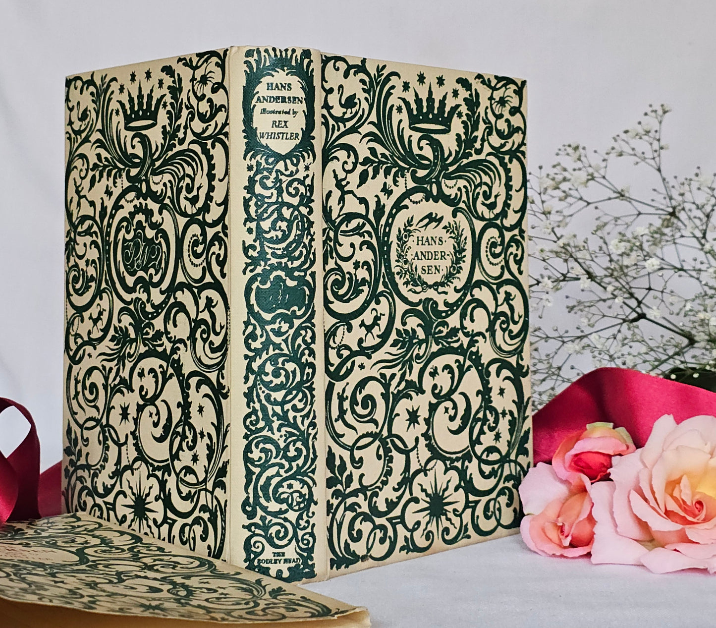 1950 Fairy Tales & Legends by Hans Andersen / SCARCE JACKET / The Bodley Head, London / Super Rex Whistler Illustrations / Decorative Boards