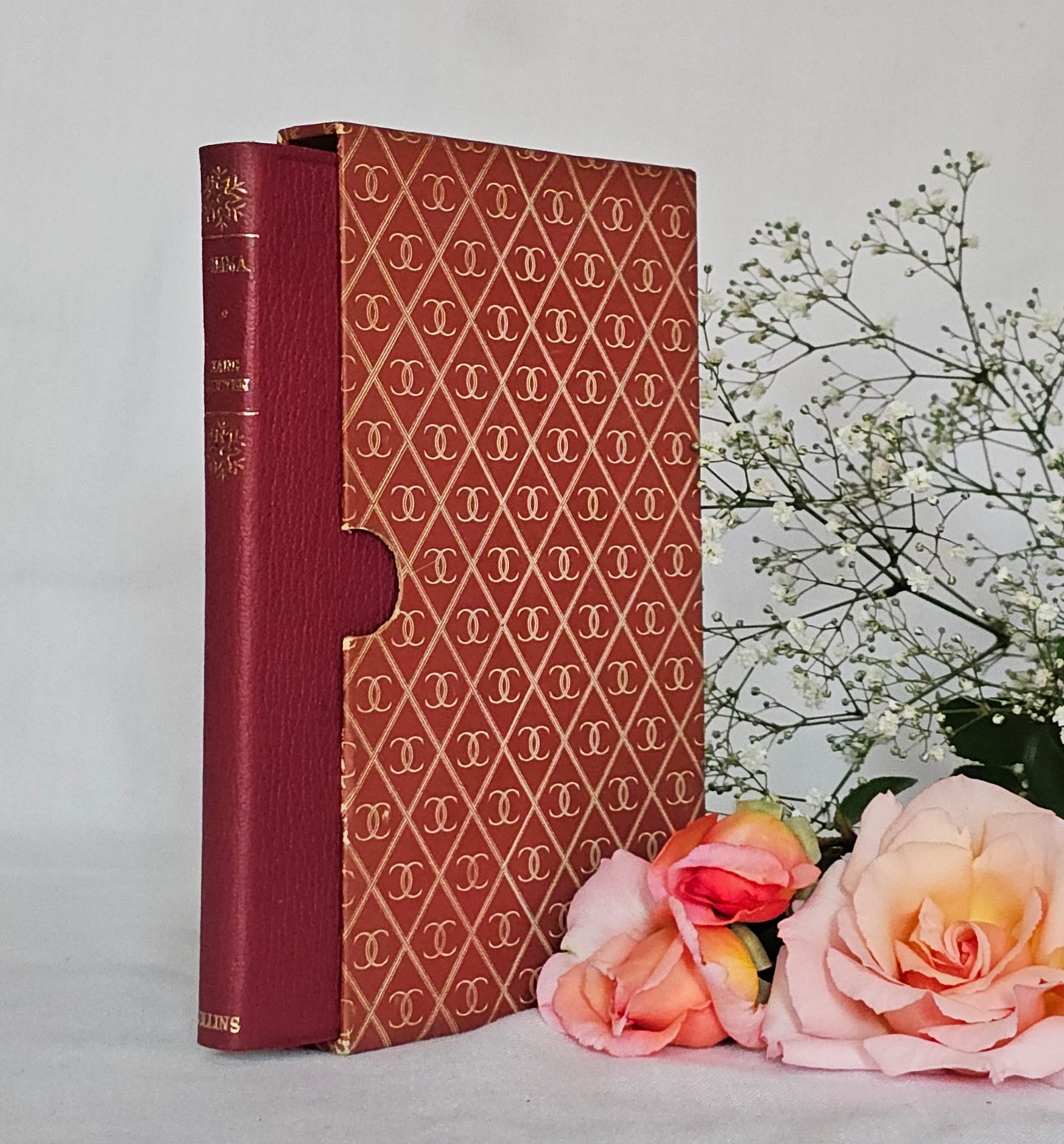 1953 Emma by Jane Austen / Collins, London / Elegant Vintage Faux Leather Copy in Original Slipcase Box / In Excellent Condition