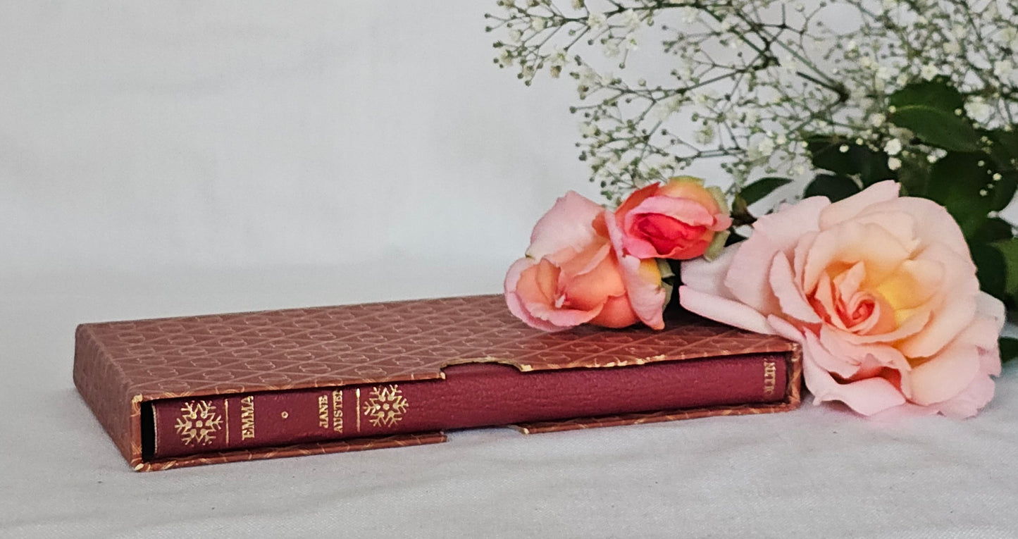 1953 Emma by Jane Austen / Collins, London / Elegant Vintage Faux Leather Copy in Original Slipcase Box / In Excellent Condition