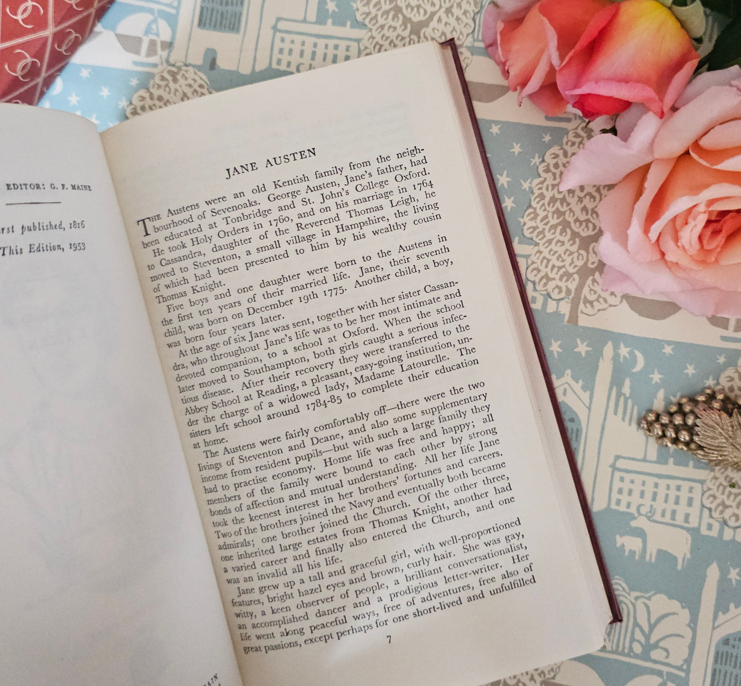 1953 Emma by Jane Austen / Collins, London / Elegant Vintage Faux Leather Copy in Original Slipcase Box / In Excellent Condition