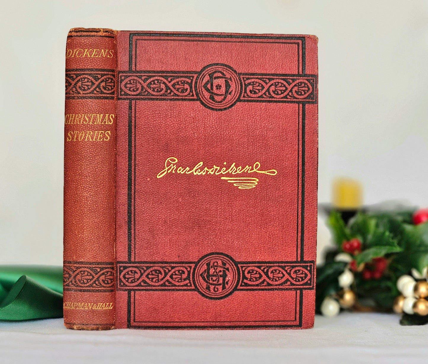 1890s Christmas Stories by Charles Dickens / NB. NOT A Christmas Carol / Chapman & Hall, London / Good Condition / Illustrated Antique Book